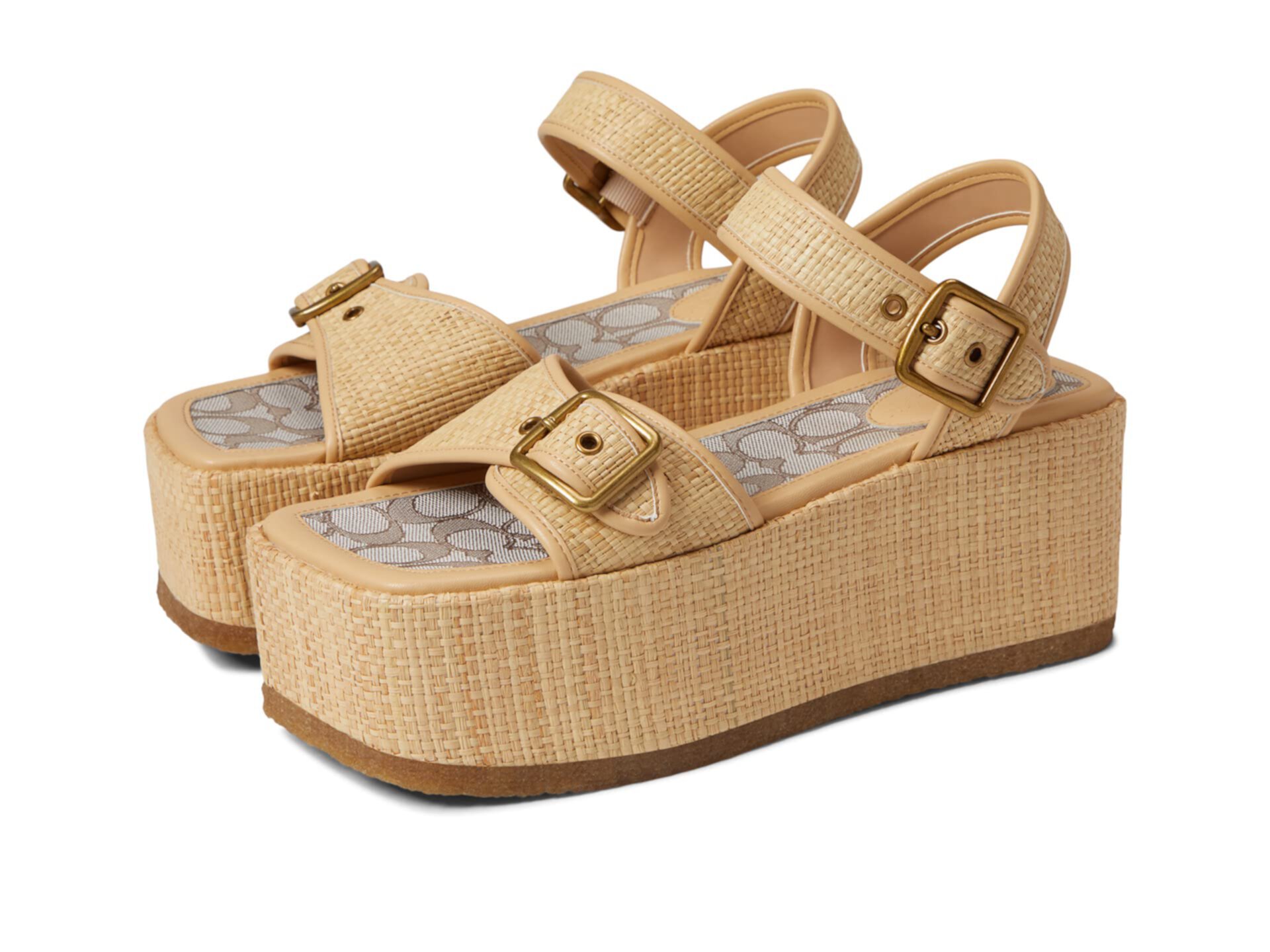 Naomi Raffia Flatform Coach