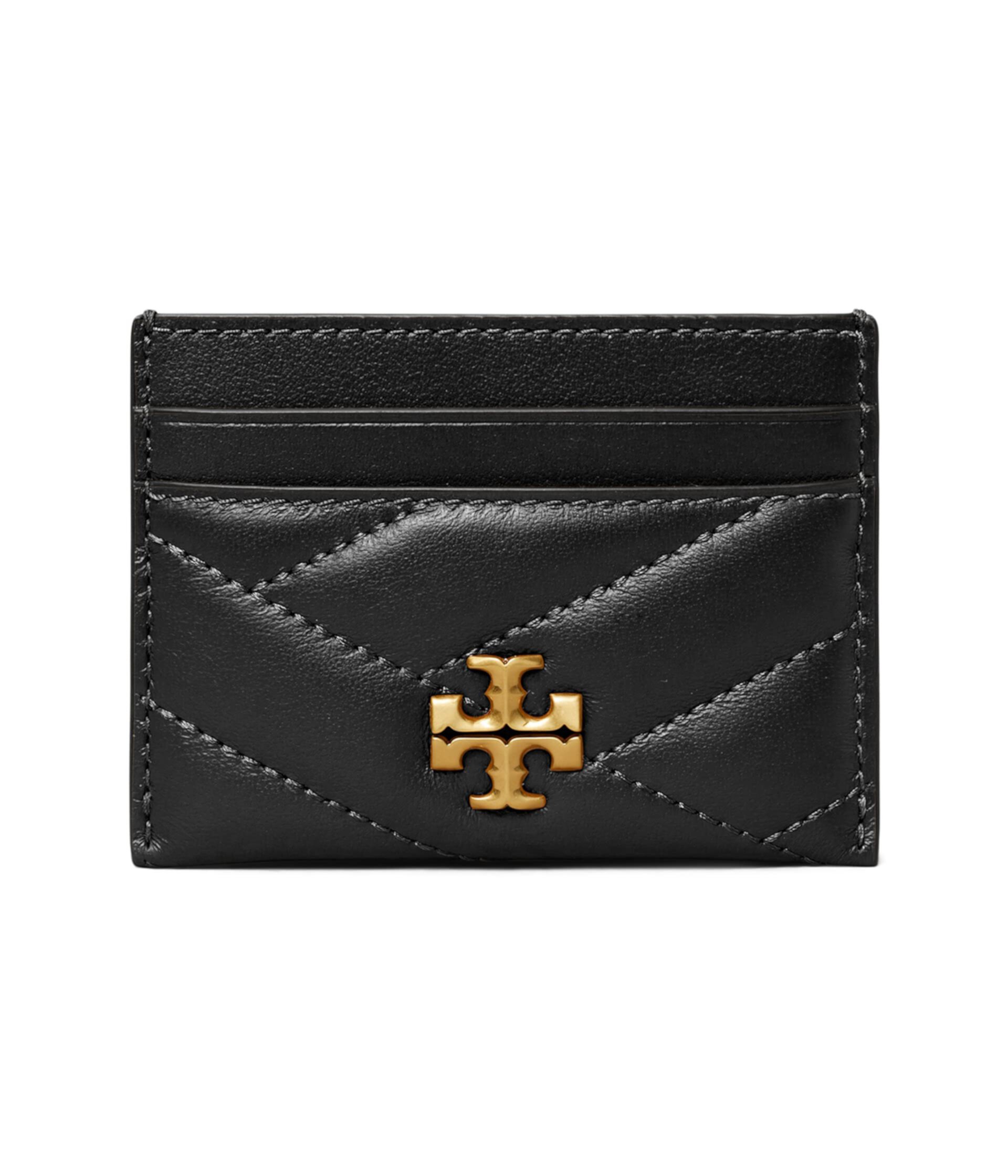 Картхолдер Kira Chevron из овечьей кожи с 4 слотами для карт Tory Burch