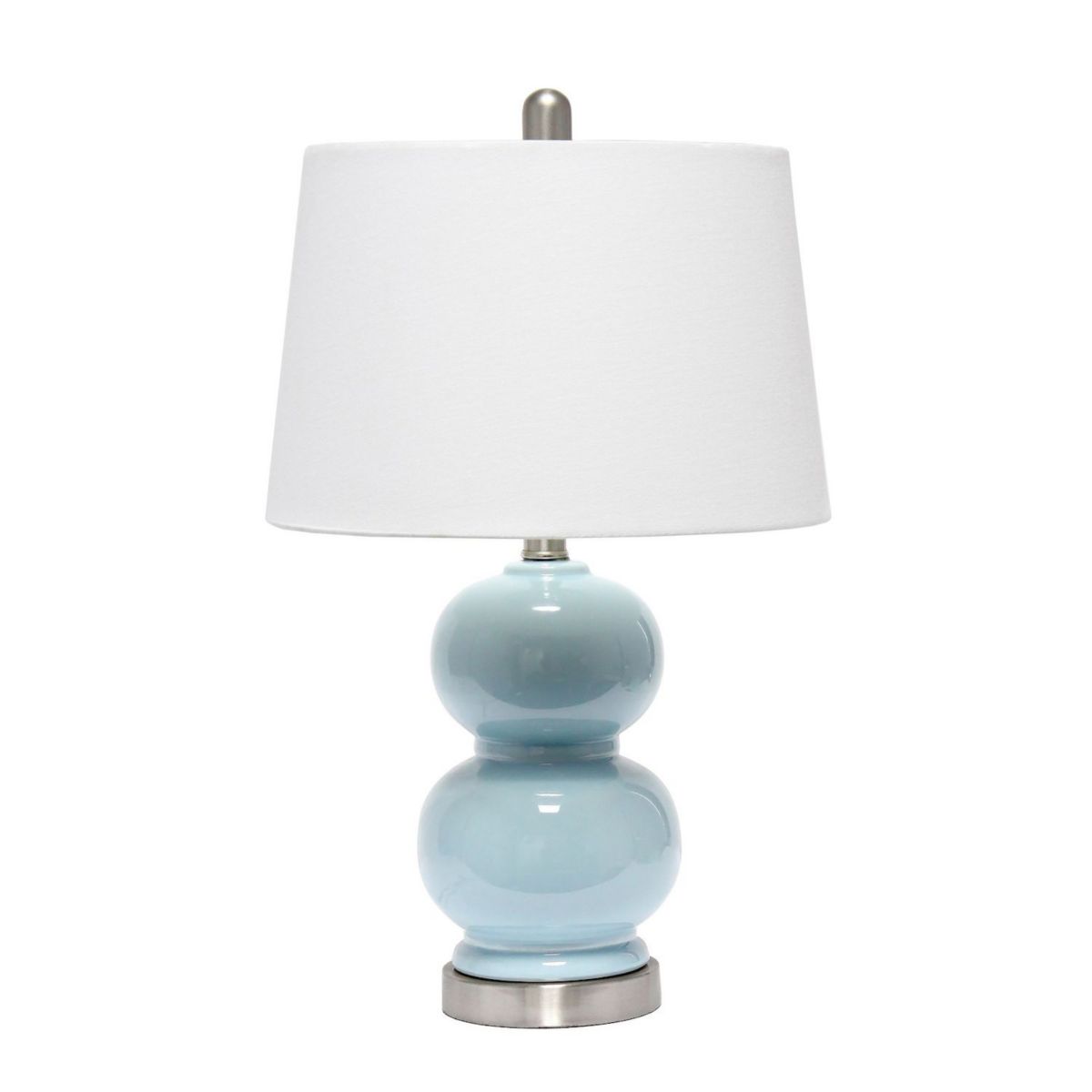 Настольная лампа Lalia Home Dual Orb с тканевым абажуром - светло-голубая All The Rages