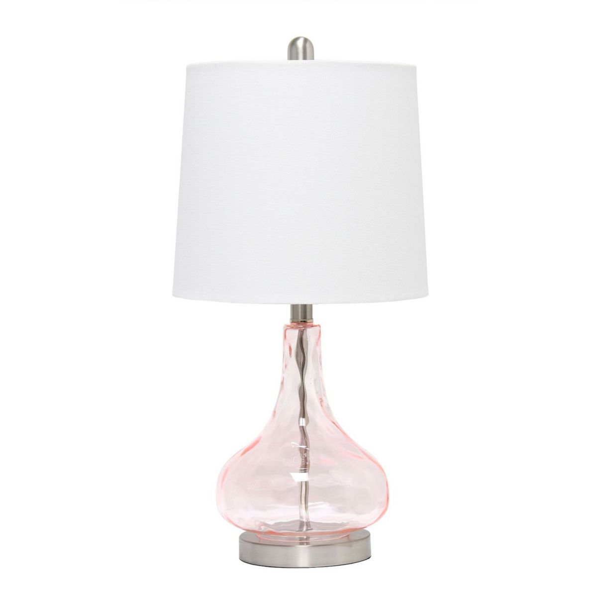 Настольная лампа из прозрачного стекла элегантного дизайна - розовый кварц Elegant Designs