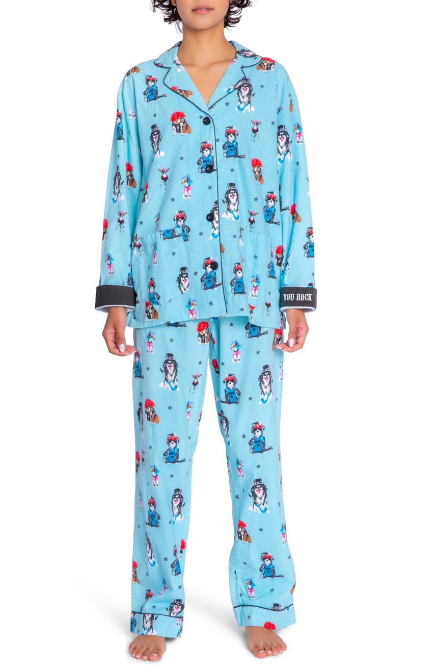 Фланелевая пижама с повязкой на голове PJ SALVAGE
