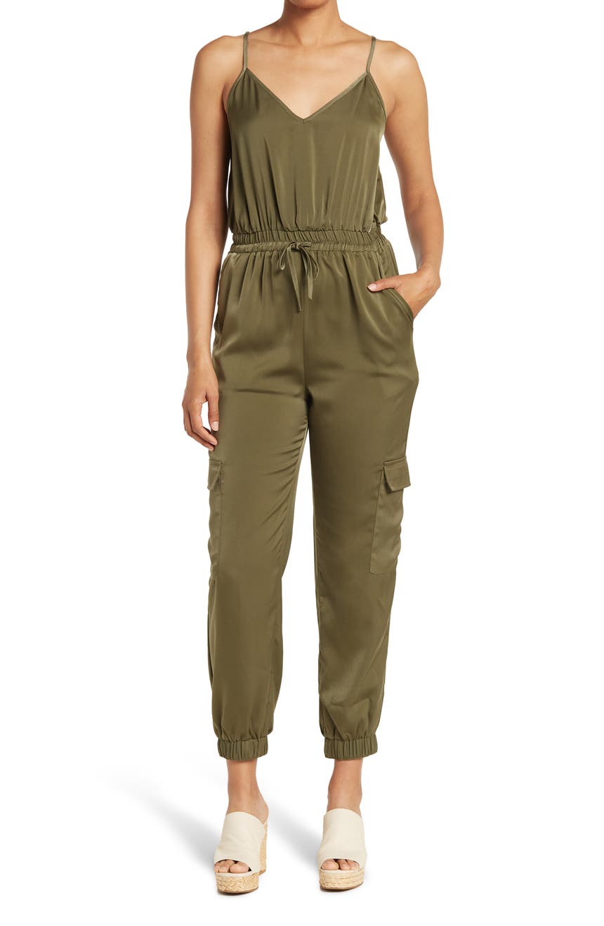 Satin Cargo Jumpsuit ONE ONE SIX