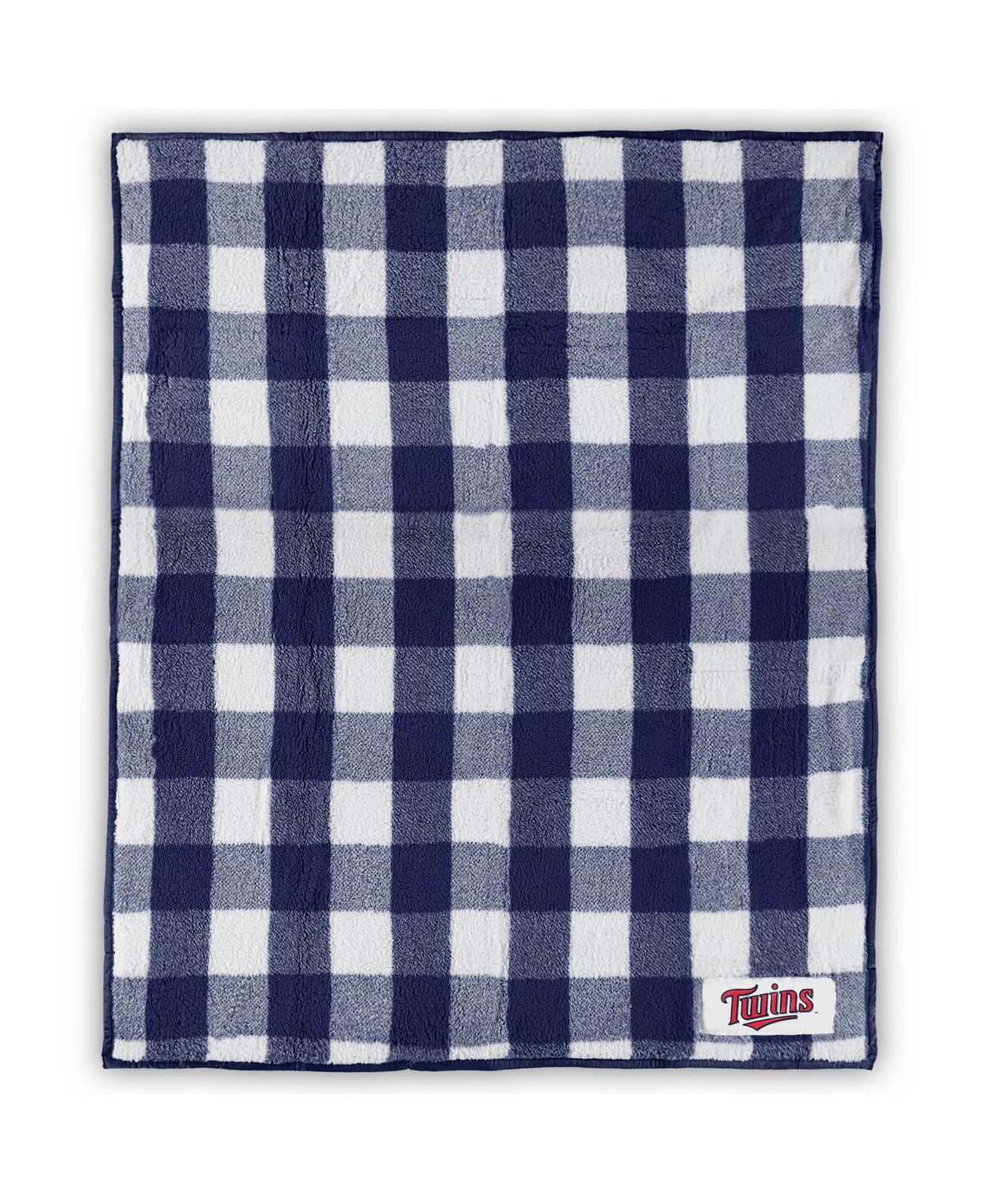 Туристическое одеяло Logo Brand Minnesota Twins 50" x 60" Buffalo Check Frosty Fleece Logo Brand