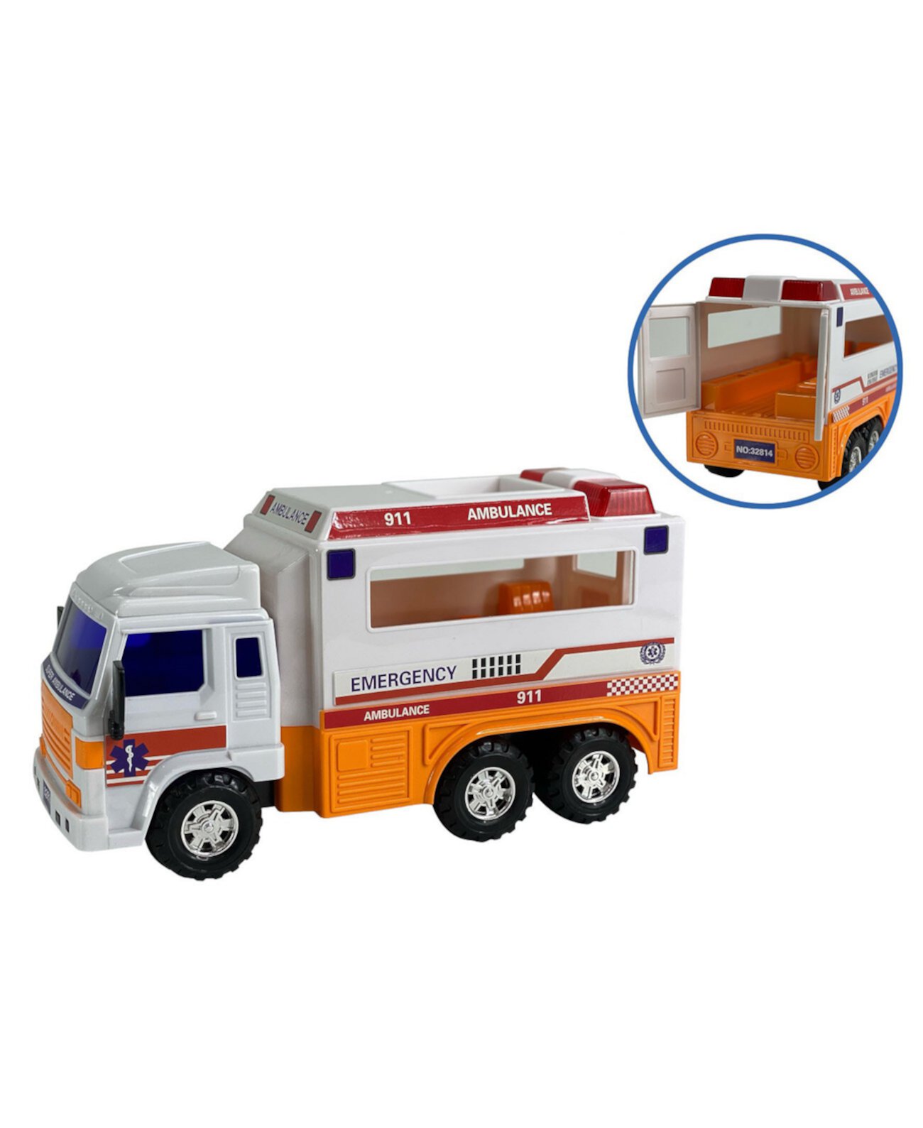 Техники скорой медицинской помощи среднего режима, фельдшер, спасают машину скорой помощи, играют в игрушечный грузовик Big Daddy