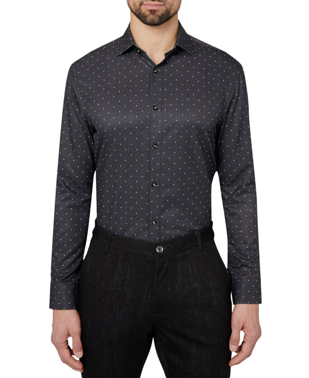 Мужская классическая рубашка обычного кроя без железа с геопринтом Society of Threads