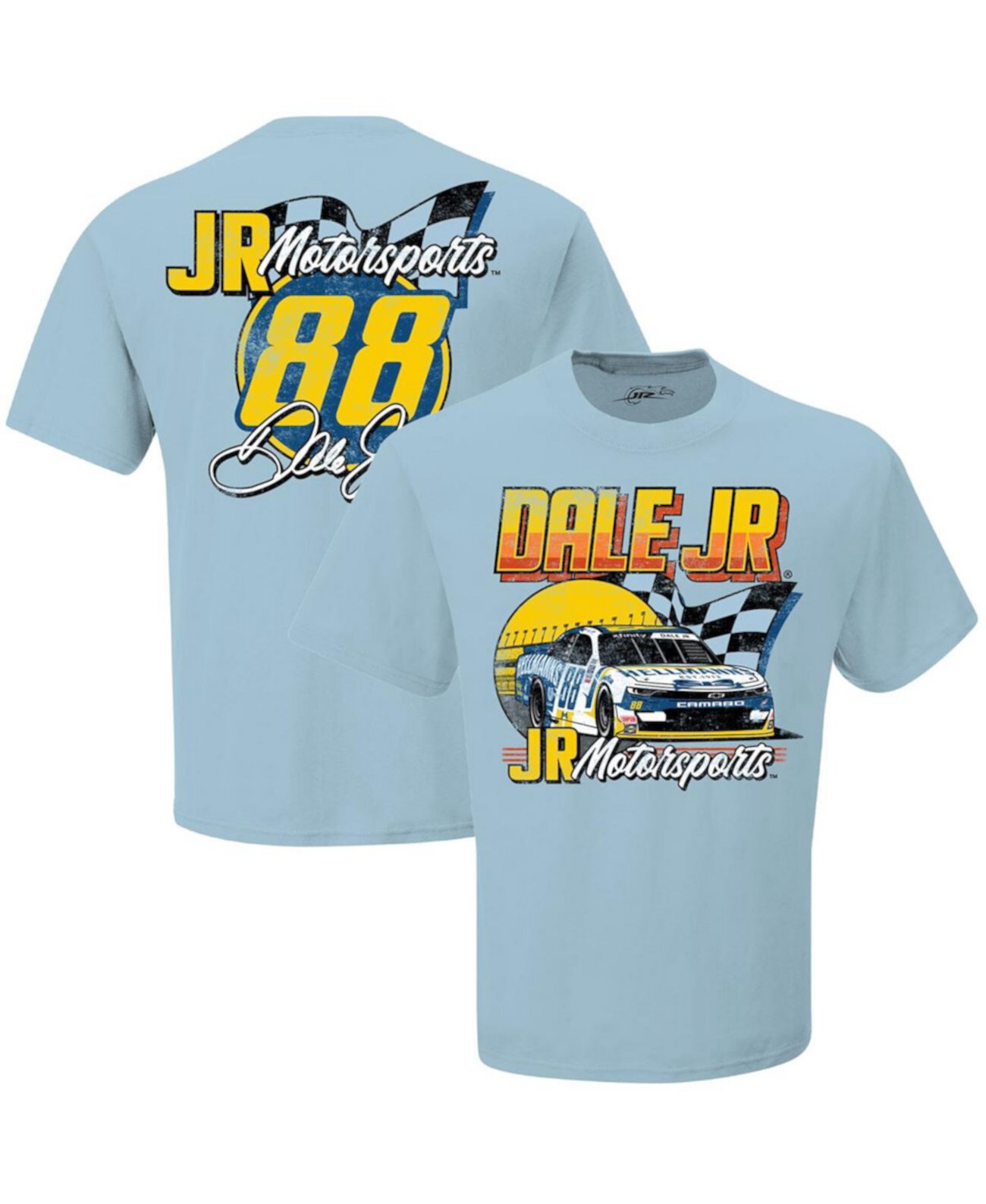 Мужская светло-голубая футболка с рисунком Dale Earnhardt Jr. Hellmann's JR Motorsports Official Team Apparel