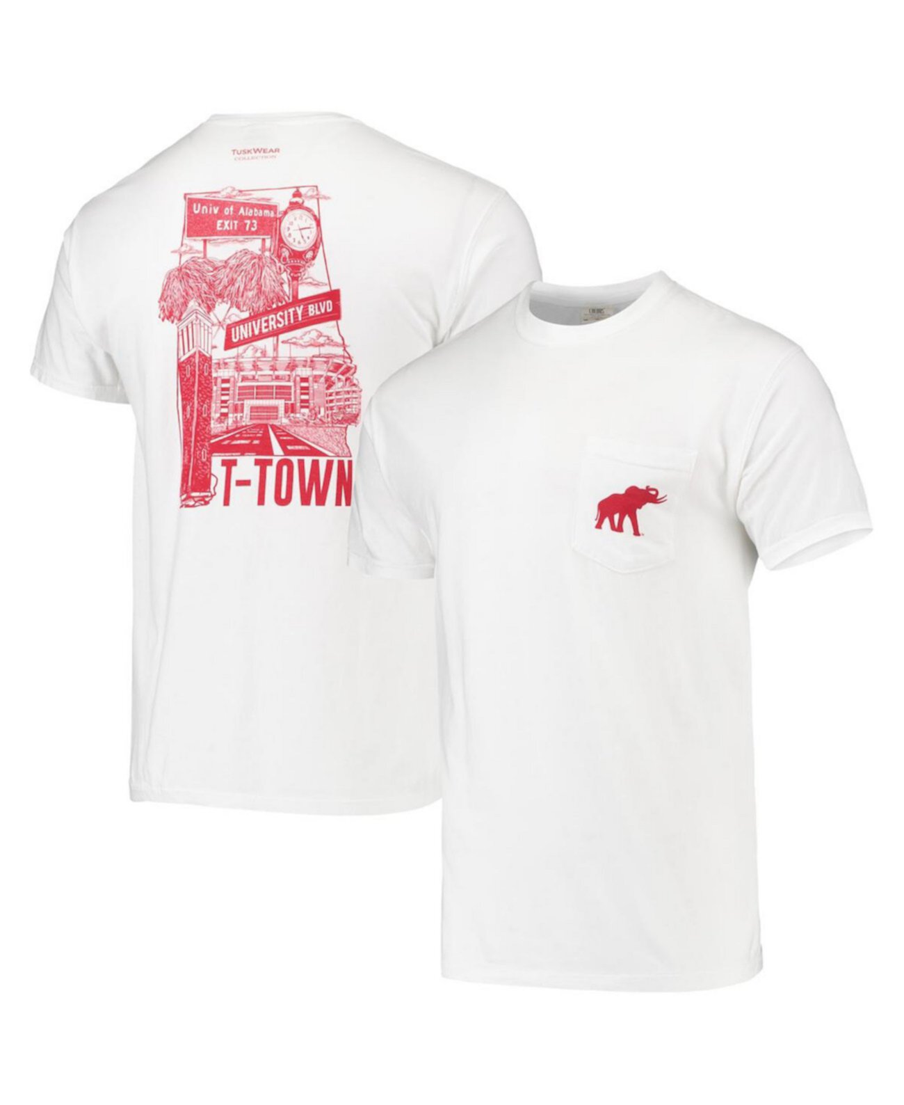 Мужская белая футболка Alabama Crimson Tide T-Town Local Comfort Colors Tuskwear
