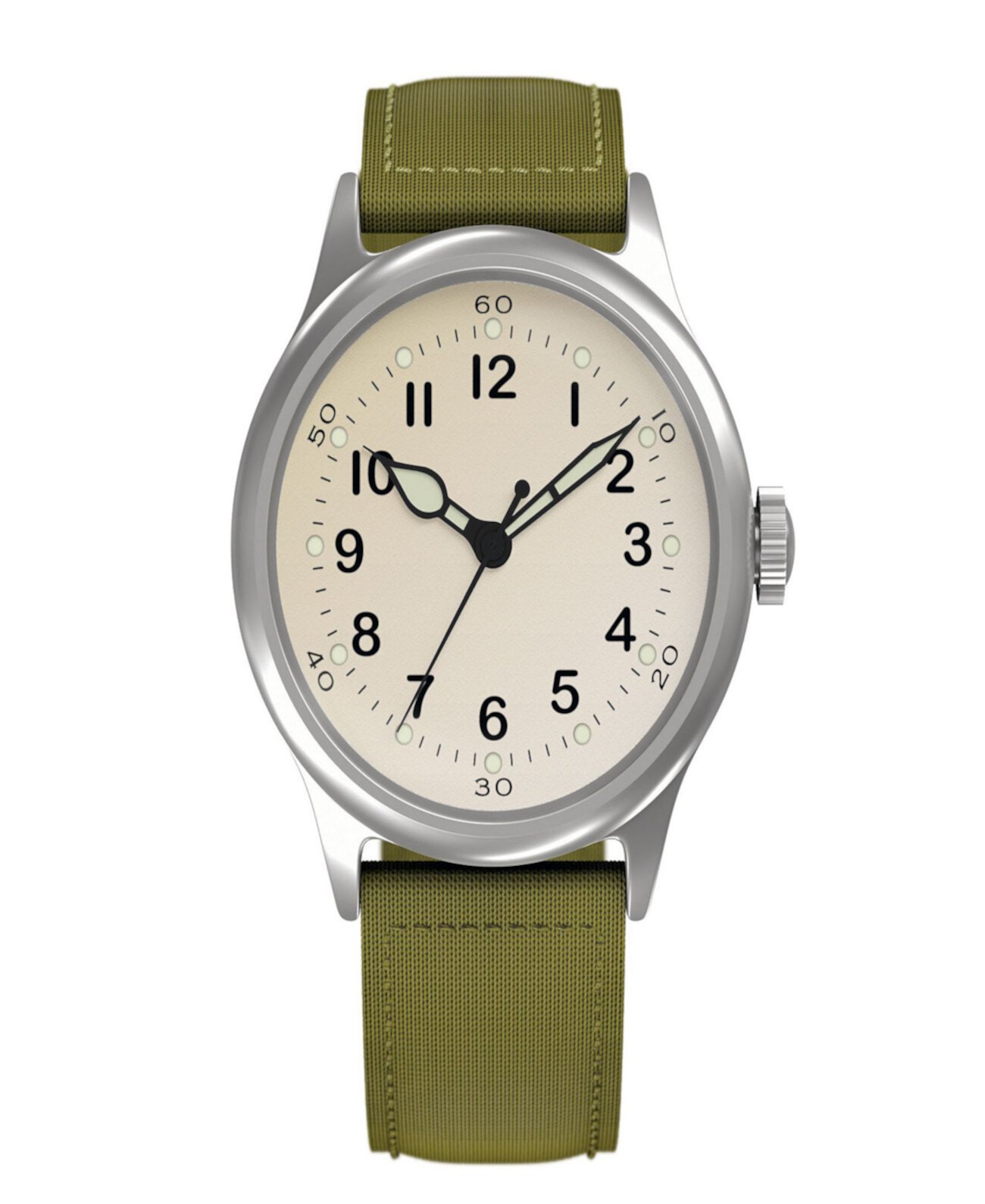 Мужские автоматические механические часы Tom Rice A11 с зеленым холщовым ремешком 38 мм Ewatchfactory