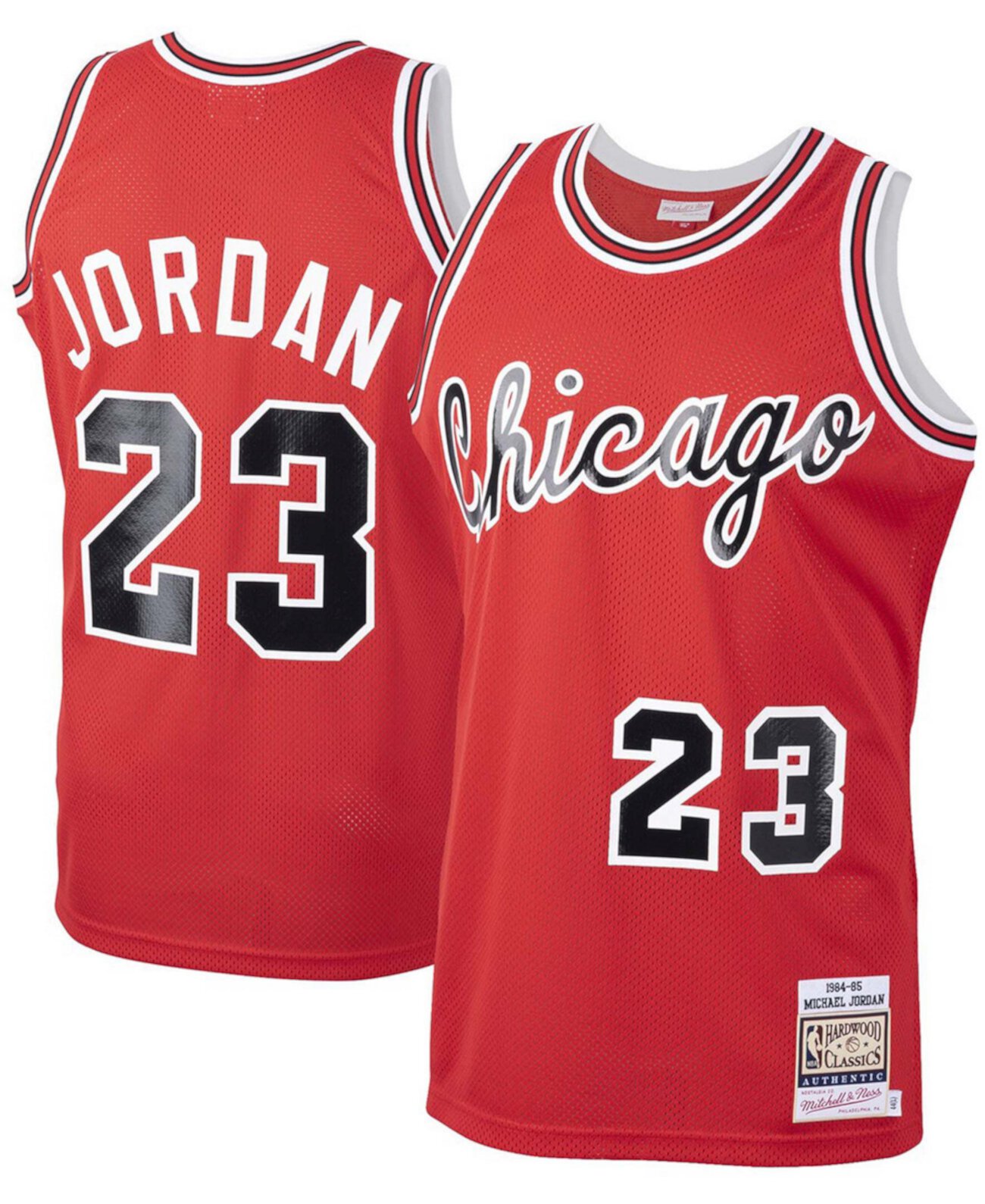 Мужская майка Michael Jordan Red Chicago Bulls 1984-85 Hardwood Classics Rookie Authentic Jersey Mitchell & Ness