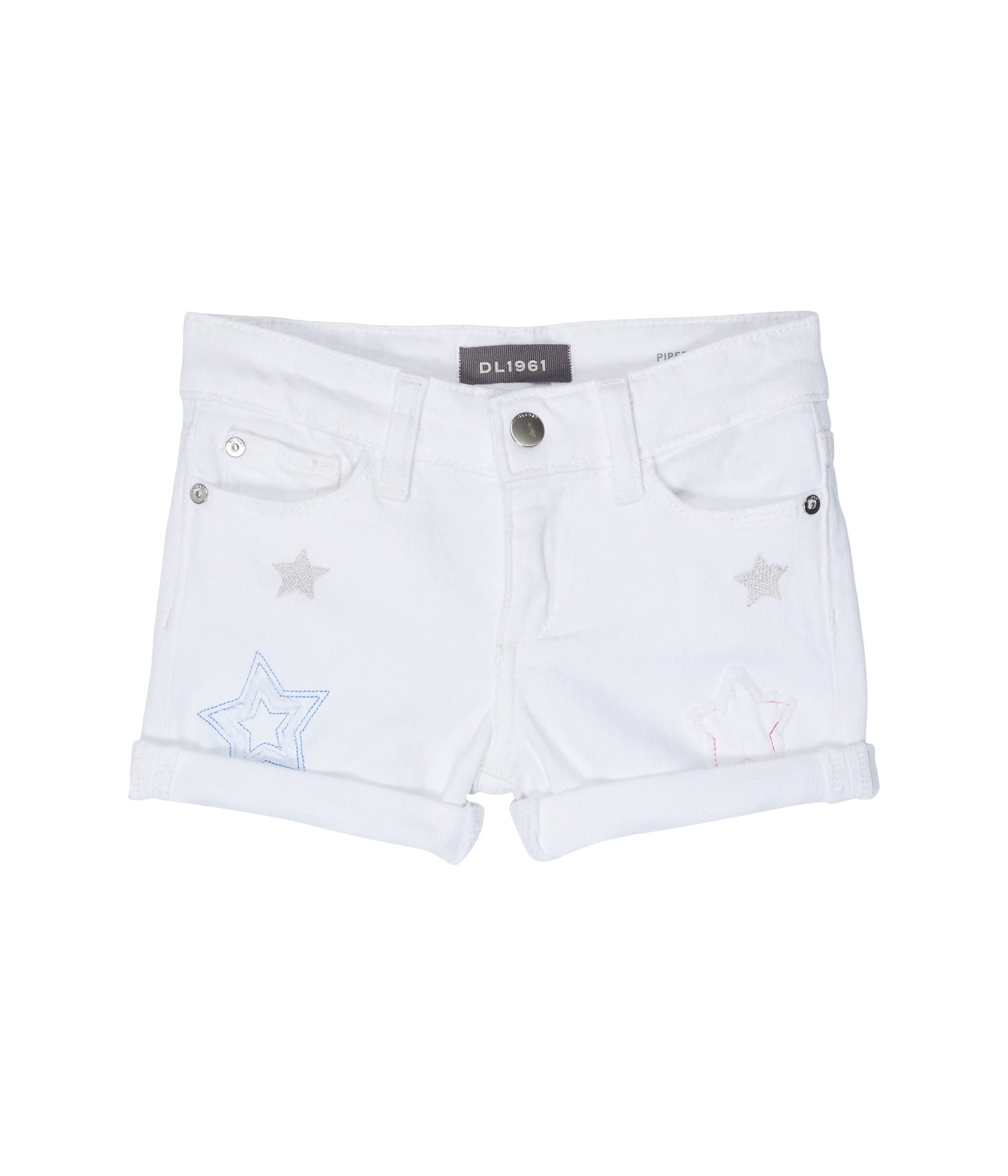 Piper Cuffed Shorts in Porcelain Star (Toddler/Little Kids) Dl1961