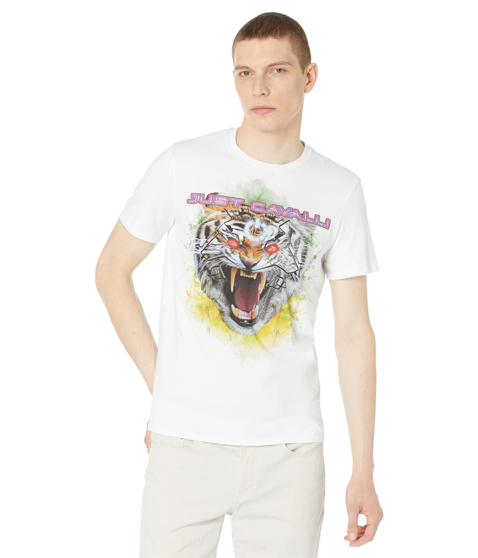 Psychedelic Tiger Tee Just Cavalli