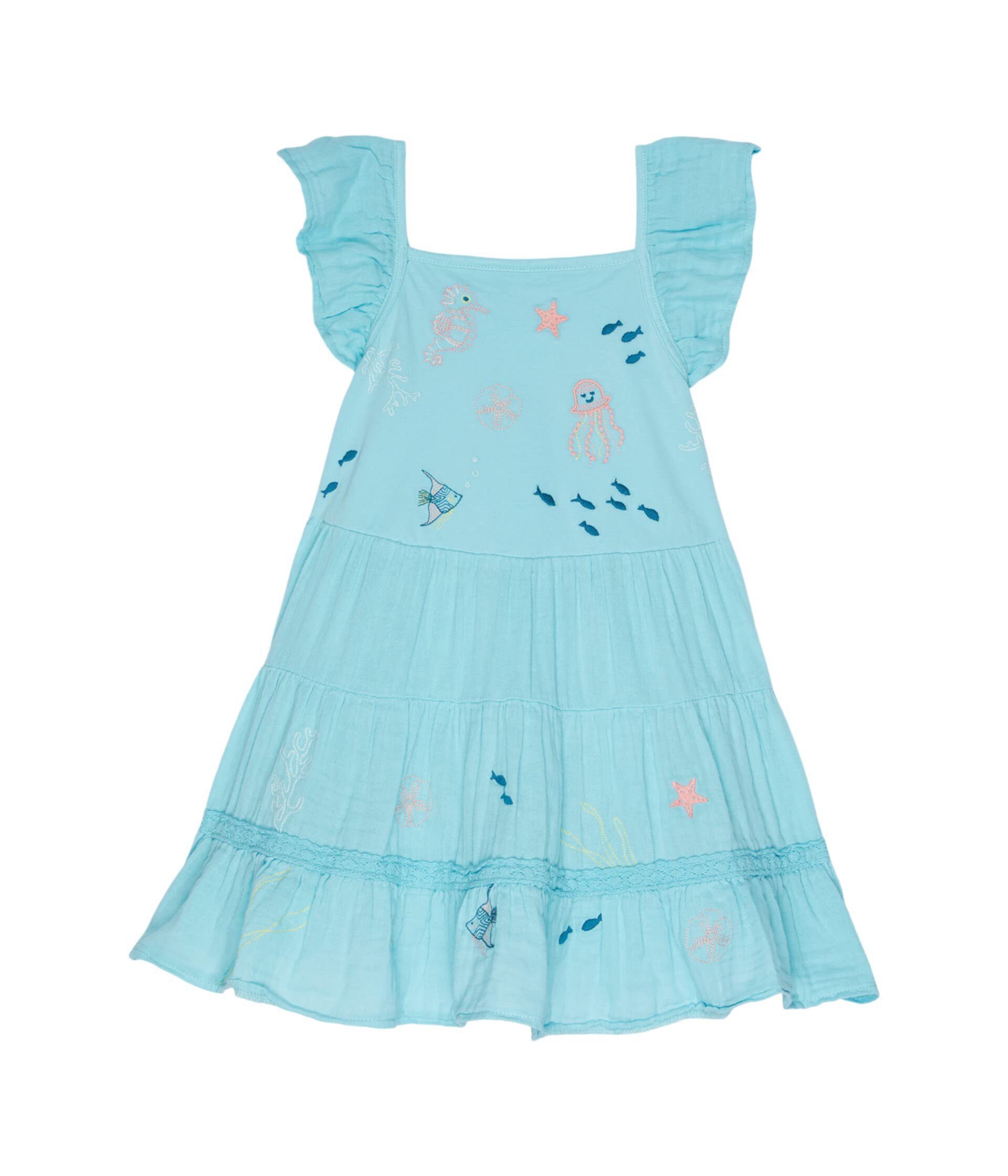 Платье с принтом The Nature Conservancy Ocean (для малышей/маленьких детей/больших детей) PEEK