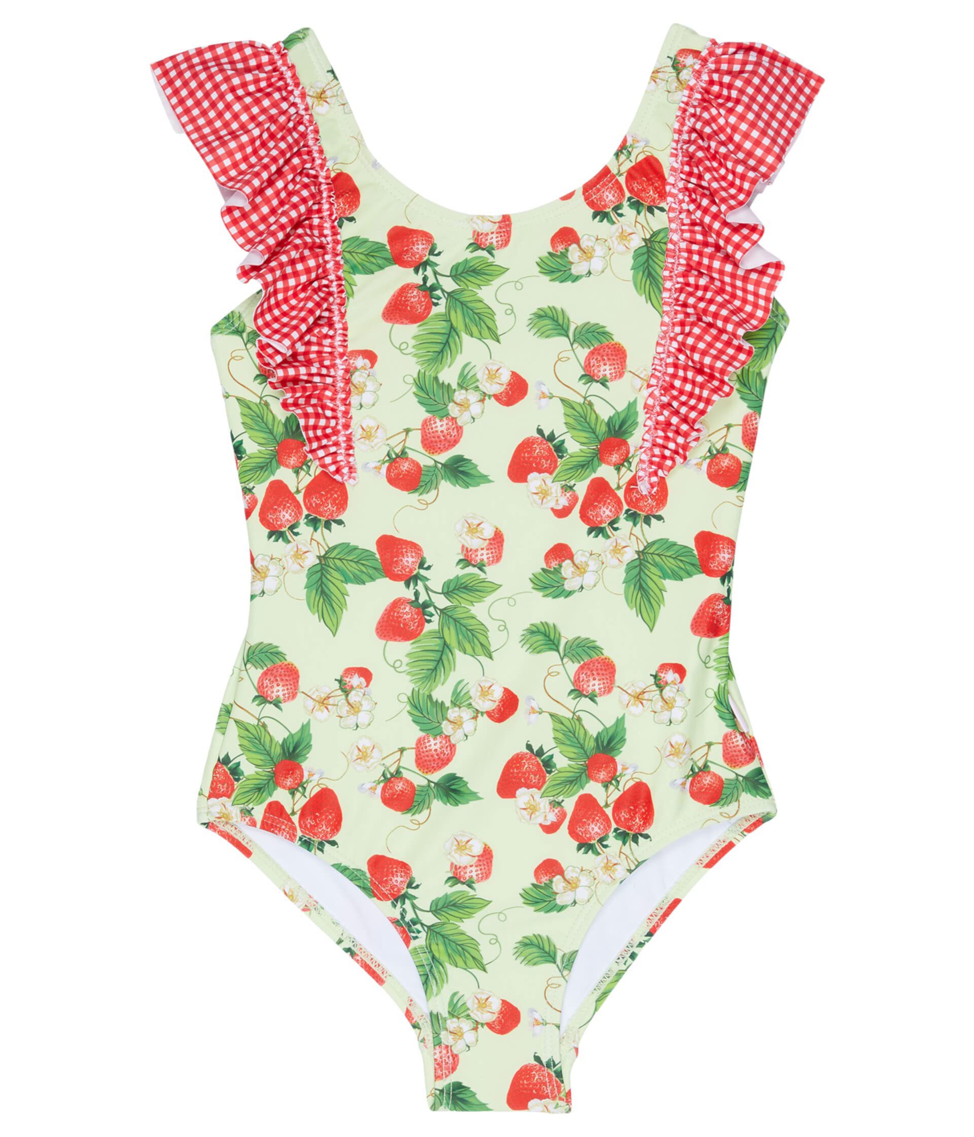 Купальник для девочек Seafolly Kids Strawberry Sunday с вертикальными оборками, 80% полиэстер, 20% эластан Seafolly Kids