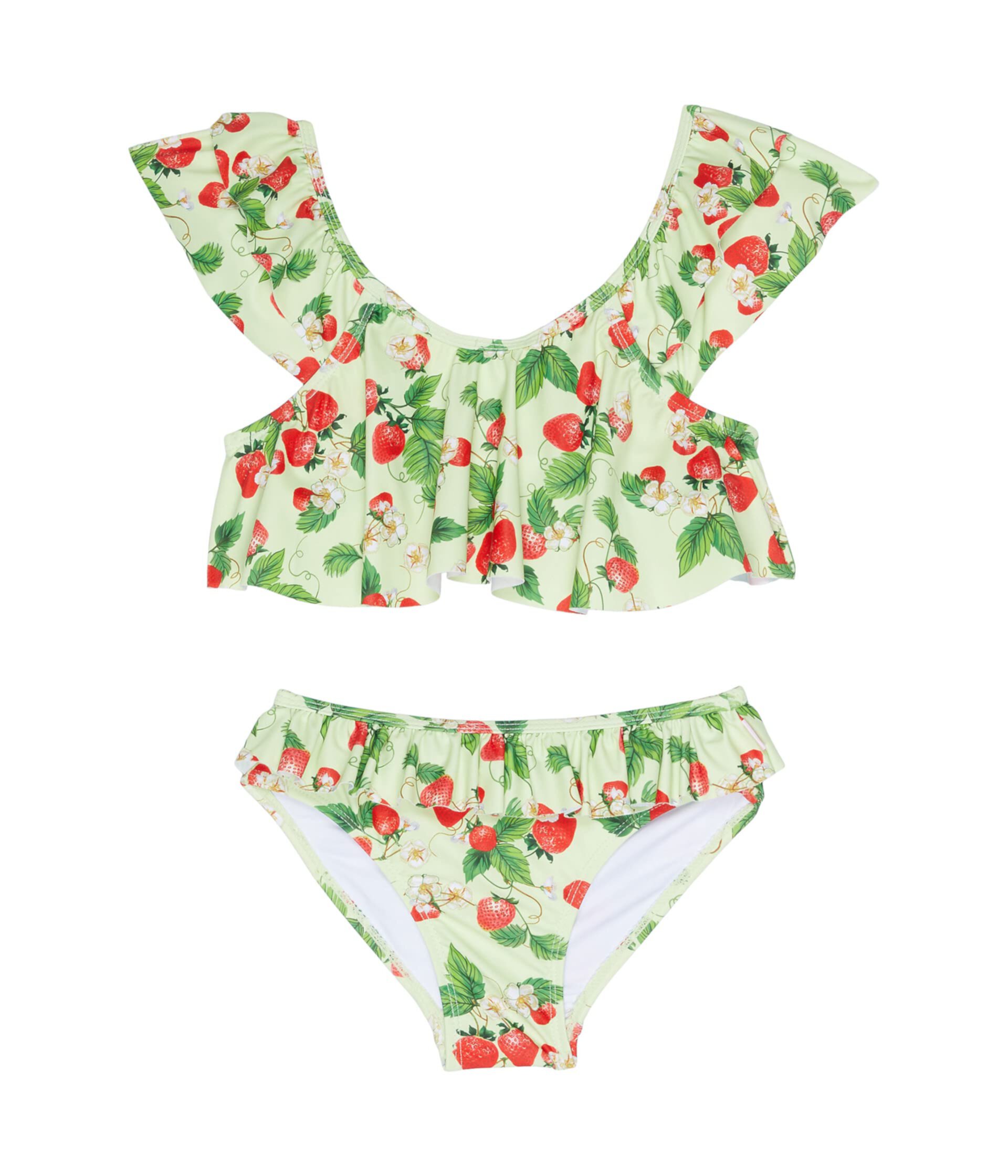 Детское бикини Seafolly Kids Strawberry Sunday с рюшами, 80% полиэстер, 20% эластан Seafolly Kids