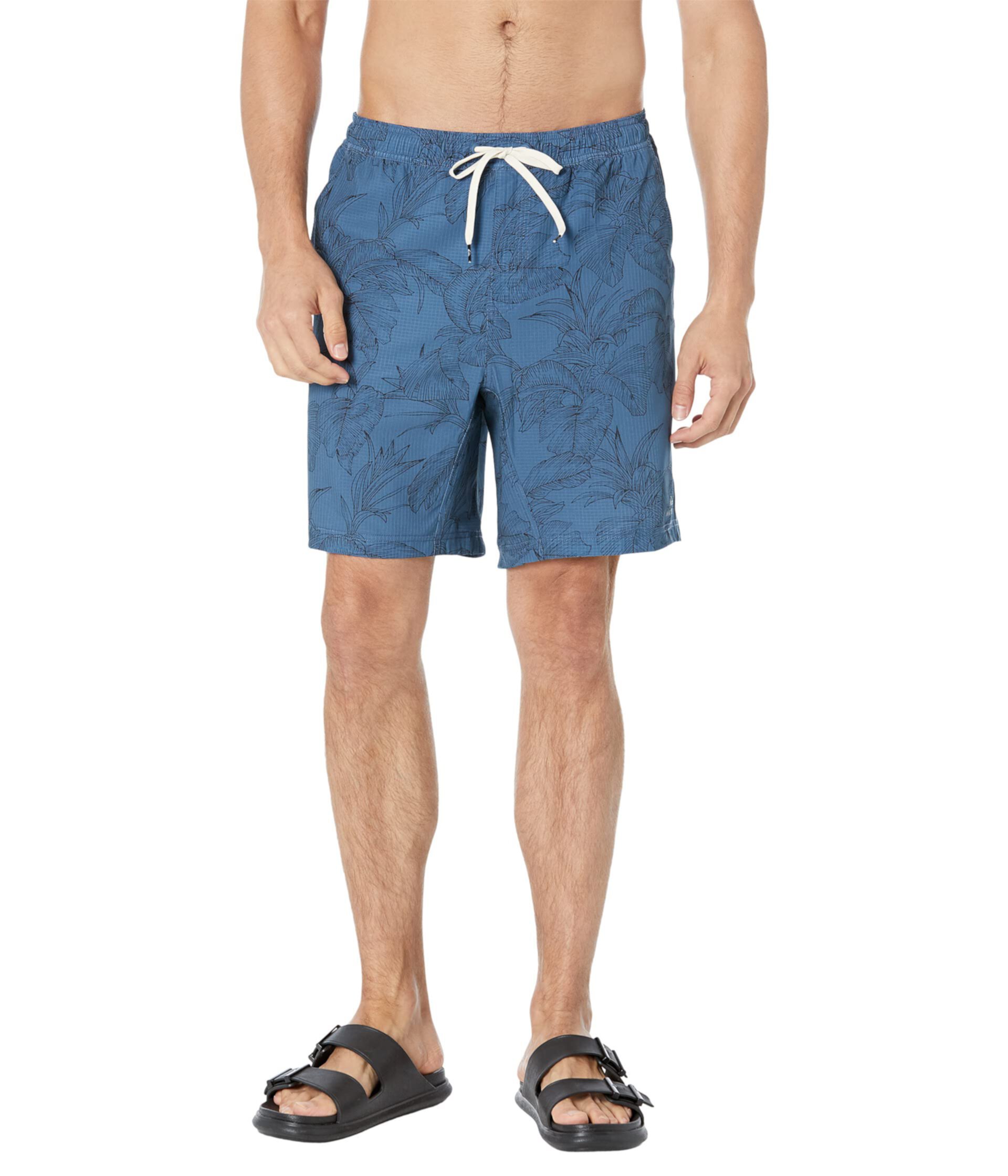 Шорты Quiksilver Waterman After Surf Stretch Print с эластичным поясом и карманами Quiksilver Waterman