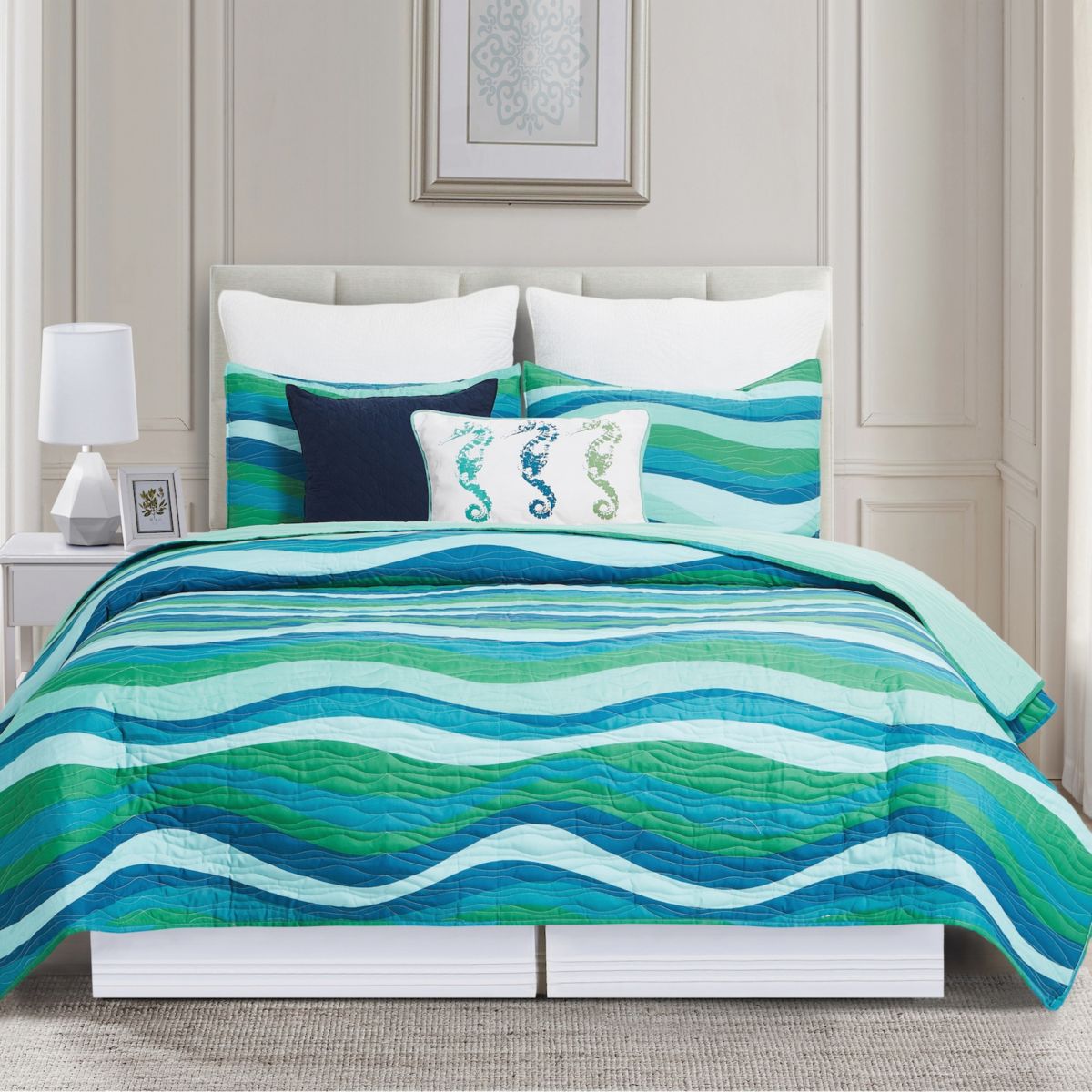 C&F Home Deep Blue Sea Quilt Набор с накладками C&F Home