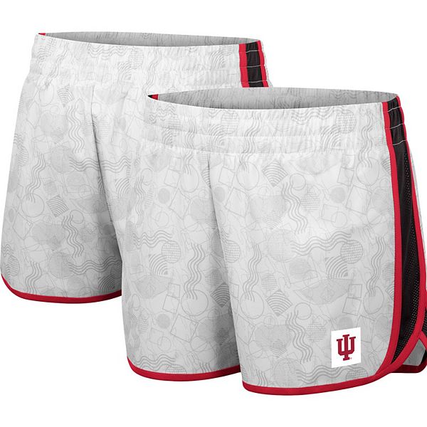 Женские шорты Colosseum White/Black Indiana Hoosiers The Plastics с геопринтом Colosseum