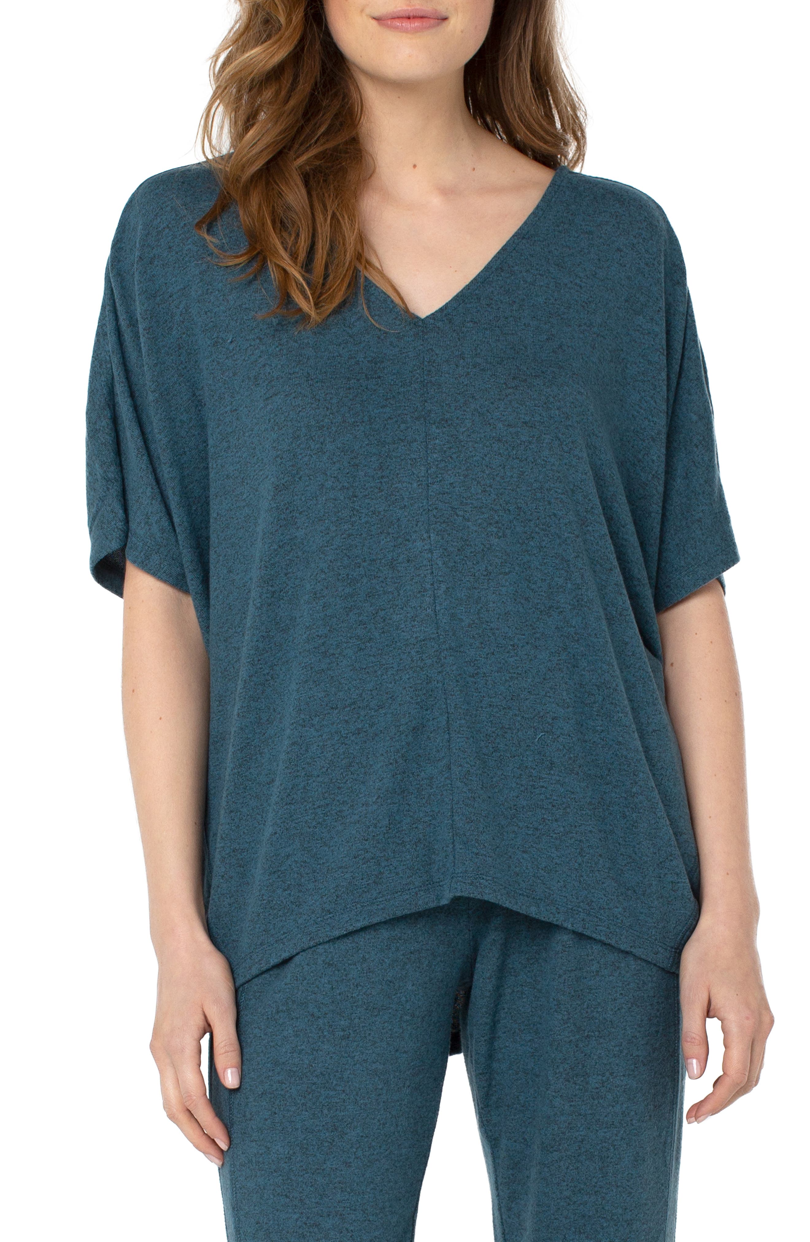 V-Neck Brushed Hacci Top Liverpool Los Angeles