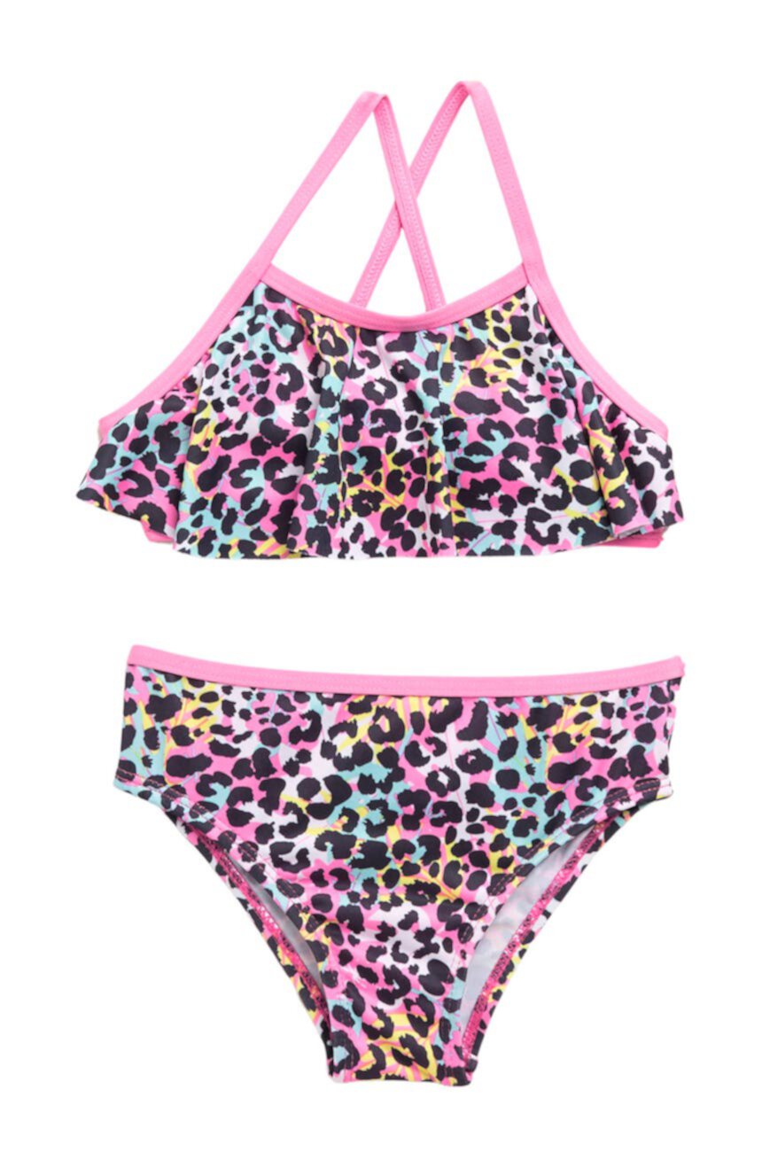 Cheetah Print 2-Piece Swimsuit Pink Platinum