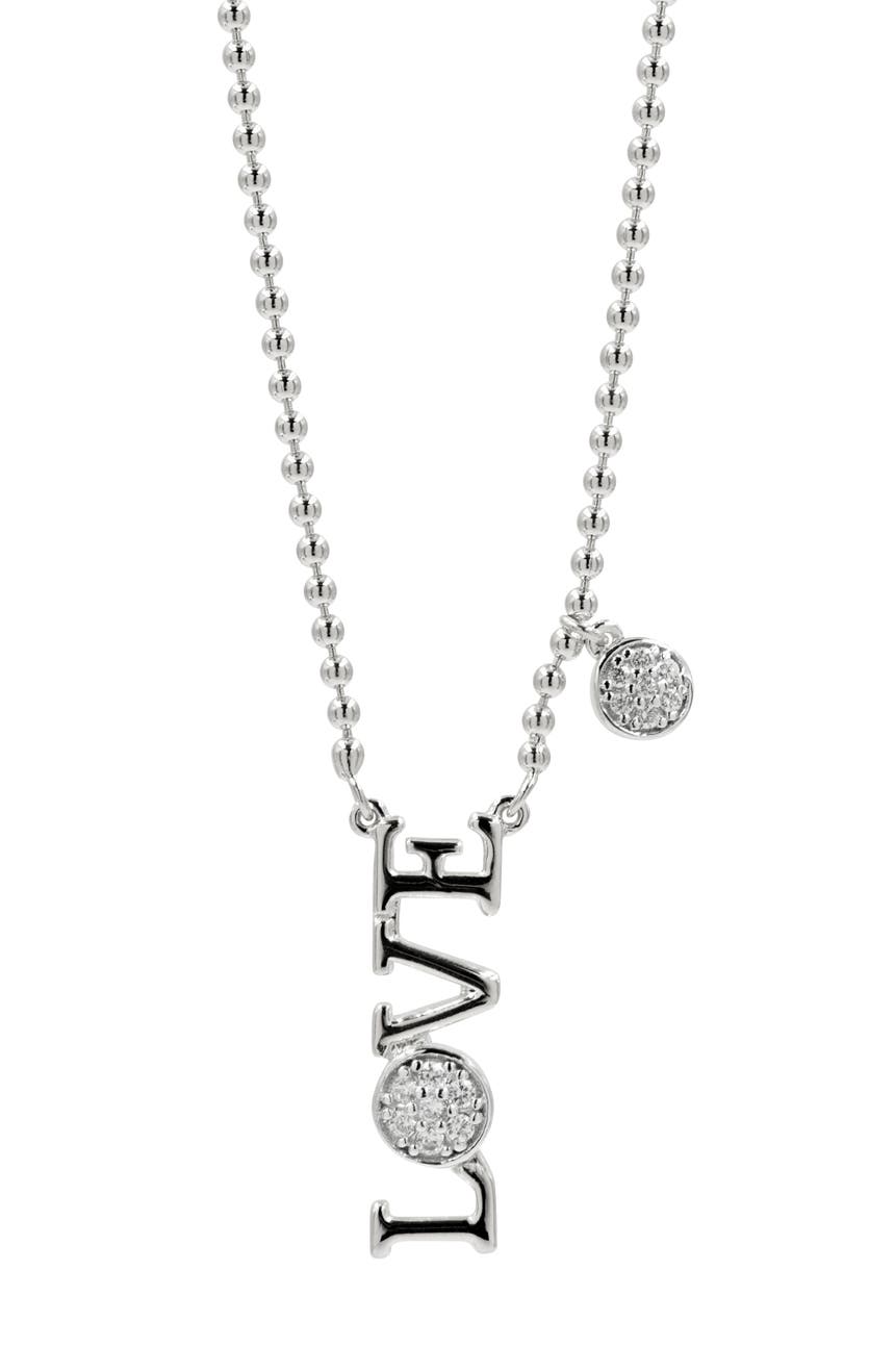 Ожерелье FRIEDA ROTHMAN с подвеской "Love" из стерлингового серебра и фианитов Freida Rothman