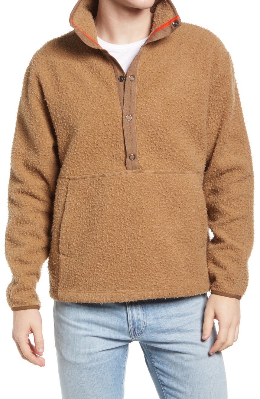 Мужская рубашка-поло Casentino из смесовой шерсти с начесом на кнопках ALEX MILL