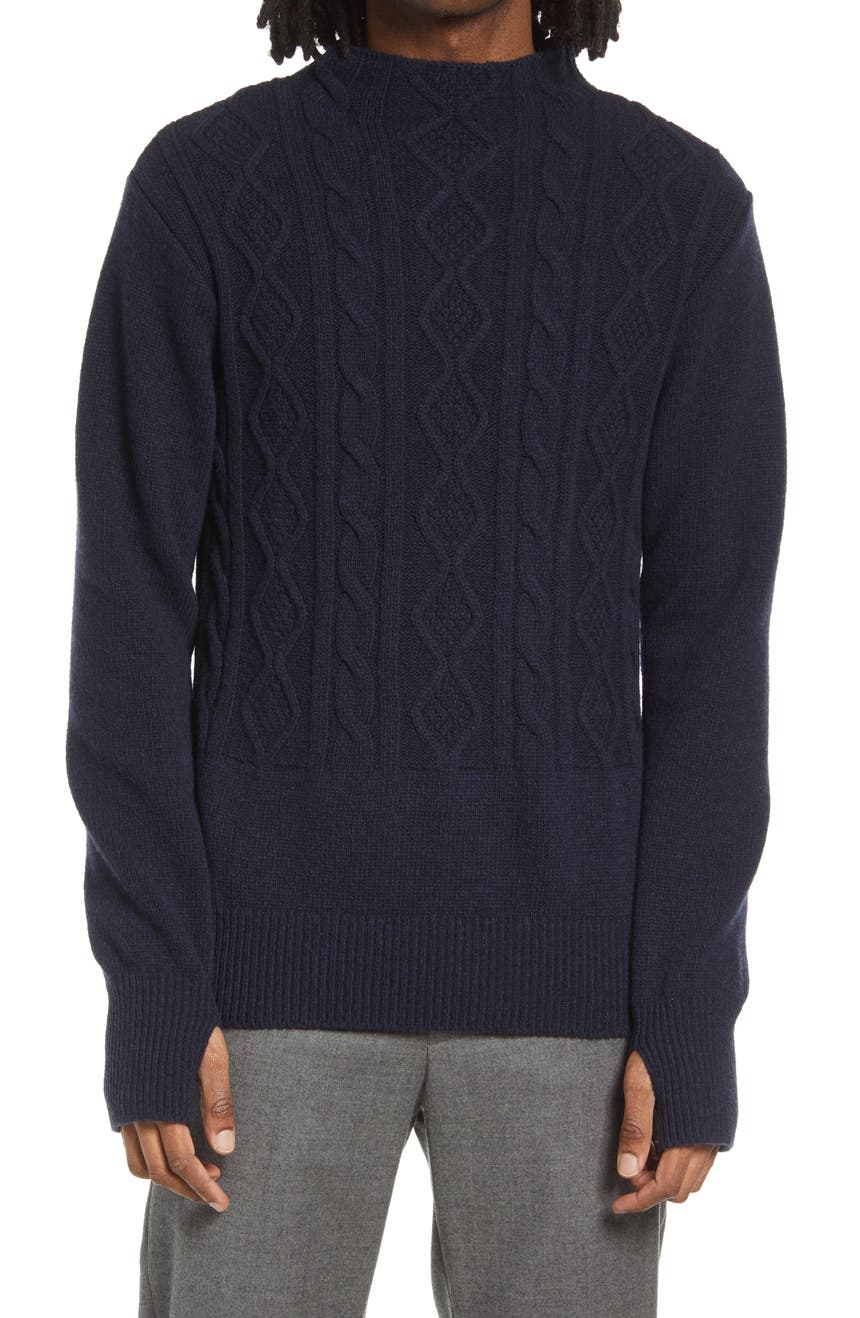 Men's Henfield Mock Neck Wool Sweater Oliver Spencer