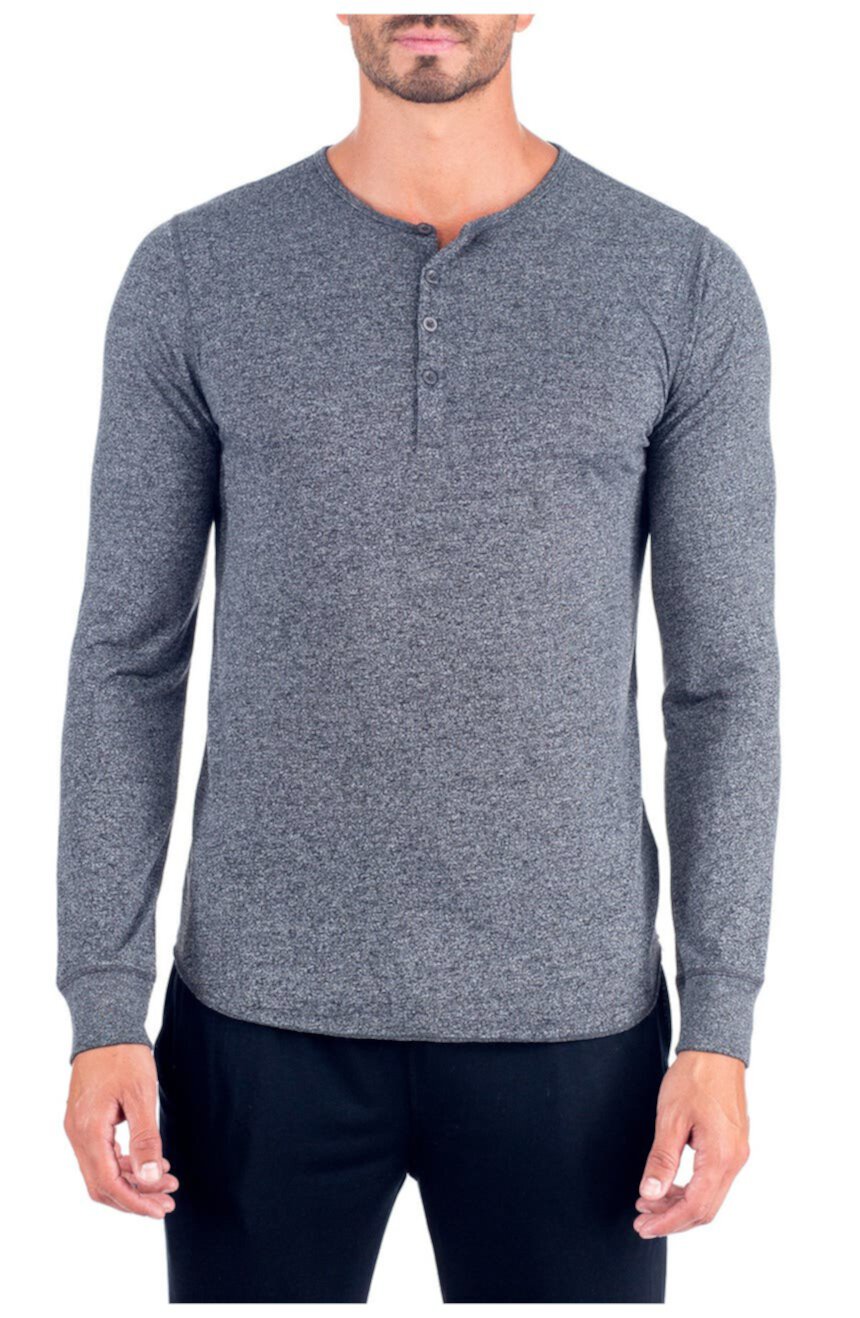 Super Soft Long Sleeve Lounge Henley Unsimply Stitched