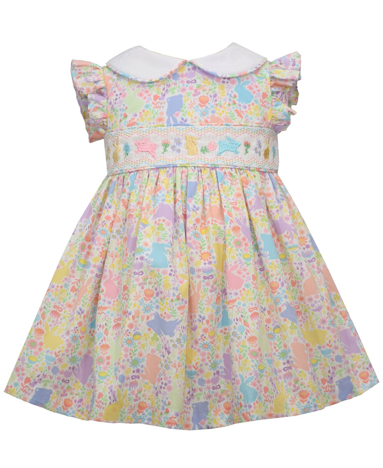 Платье в стиле ампир с принтом кролика для маленьких девочек Bonnie Baby