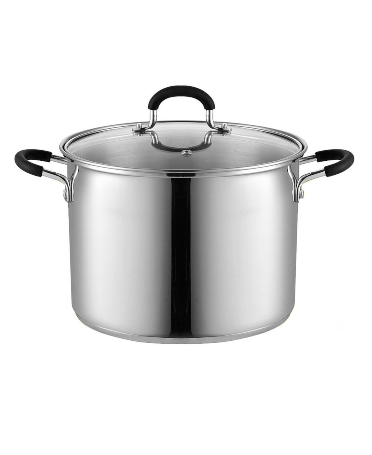 Stockpot Sauce Pot Induction Pot With Lid Professional Stainless Steel 8 Quart , Dishwasher Safe With Stay-Cool Handles , Silver Cook N Home