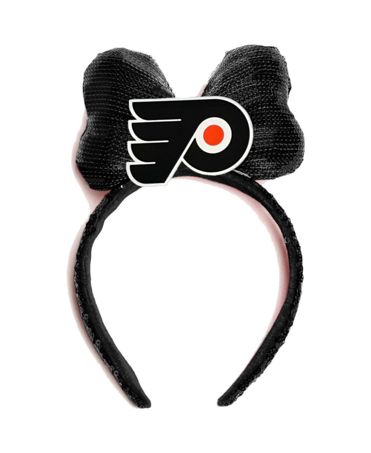 Женская черная повязка на голову с логотипом Philadelphia Flyers Cuce