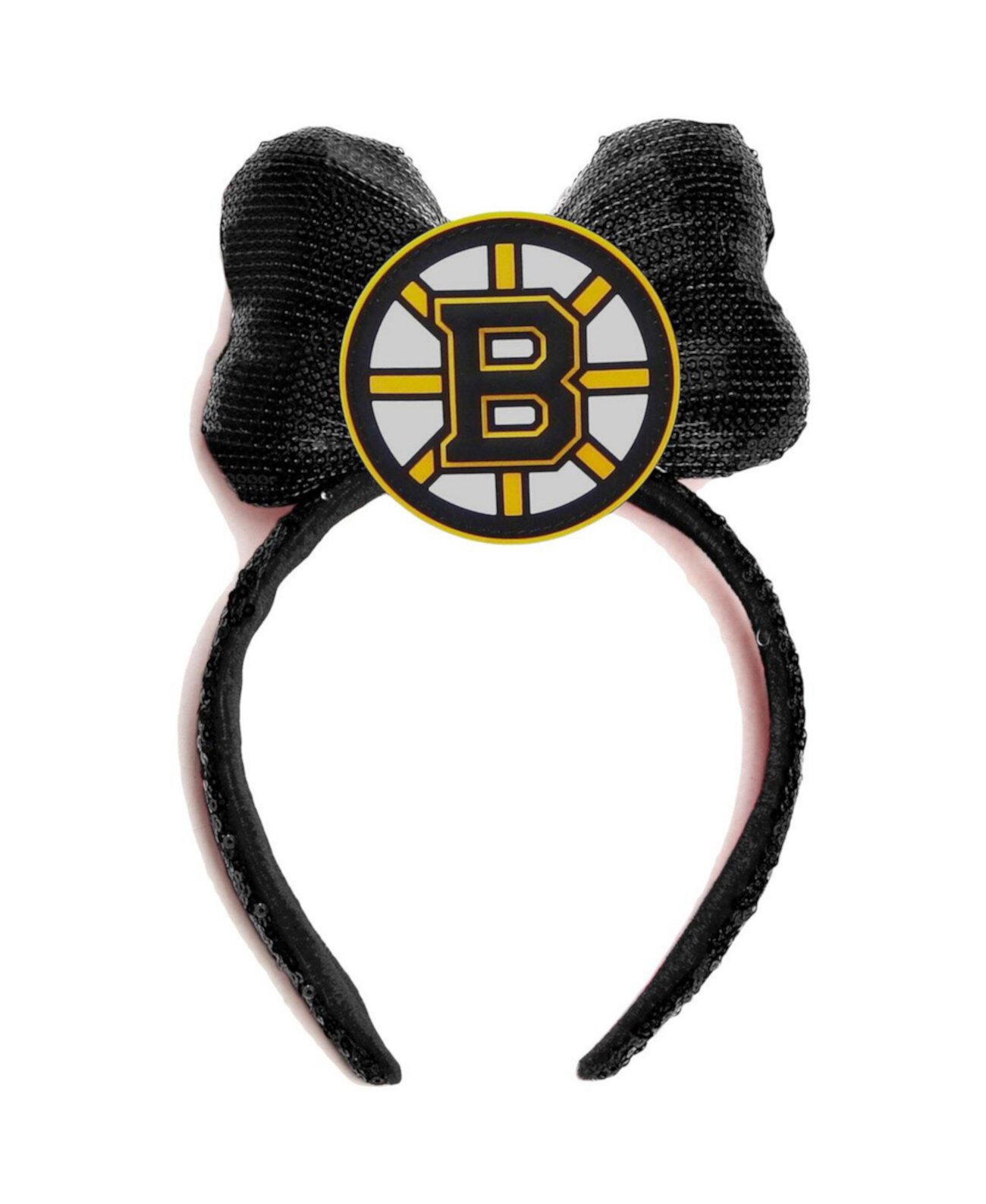 Женская черная повязка на голову с логотипом Boston Bruins Cuce