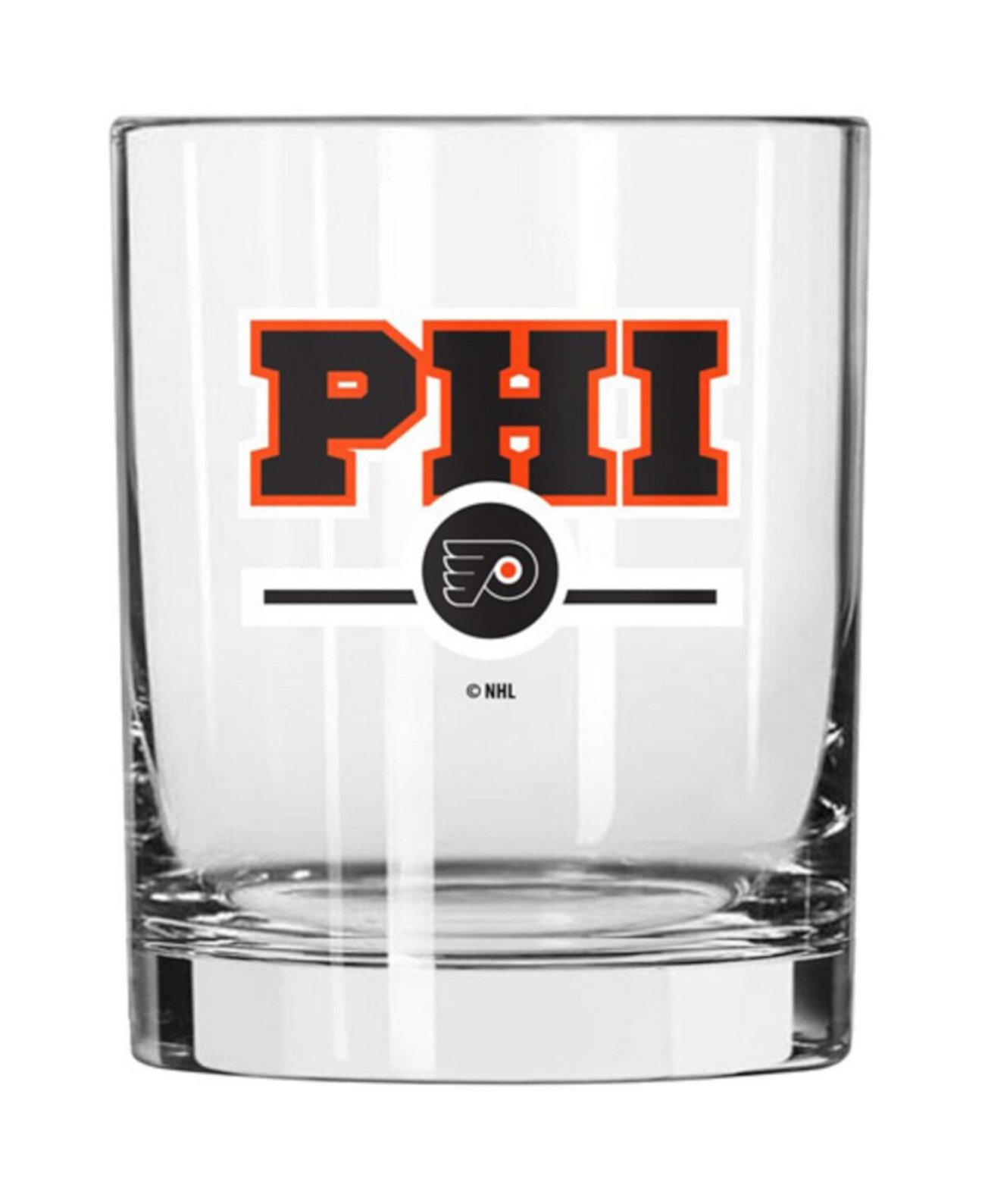 Philadelphia Flyers Letterman 14 oz Rocks Glass Logo Brand