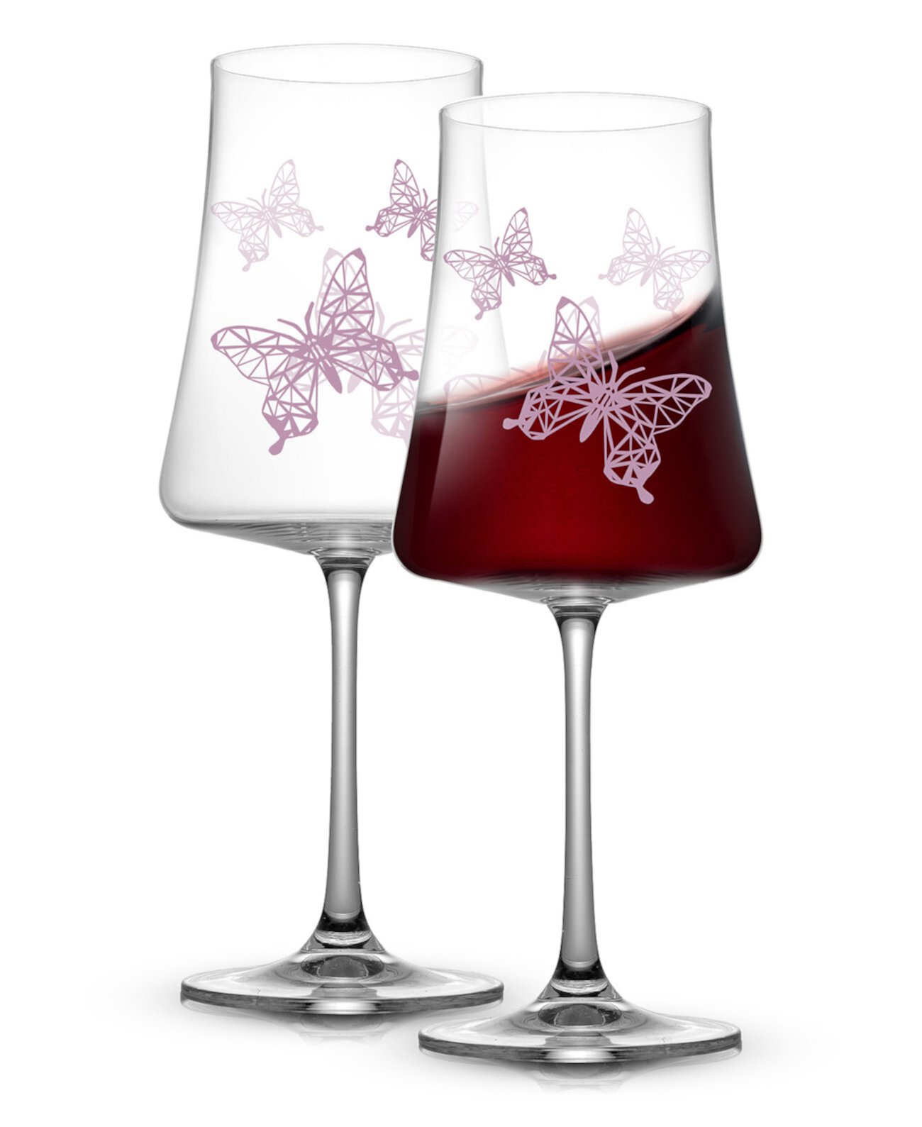 Хрустальные бокалы для красного вина Meadow Butterfly, набор из 2 шт. JoyJolt