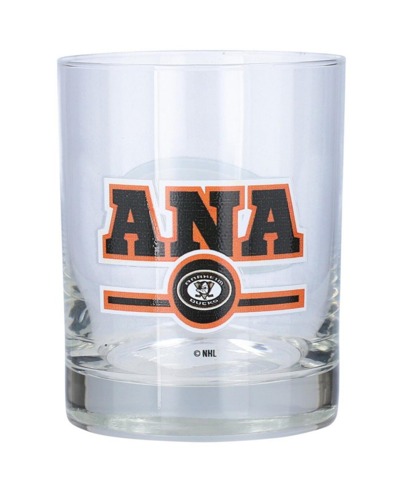 Anaheim Ducks Letterman 14 унций Rocks Glass Logo Brand