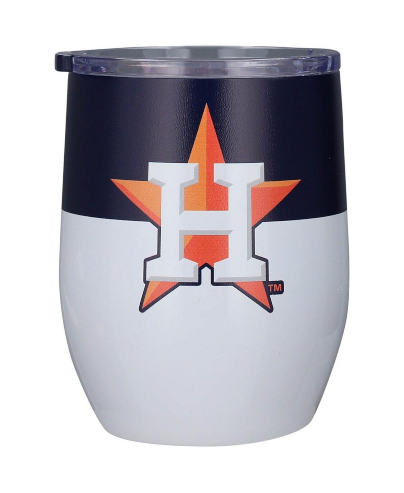 Houston Astros Изогнутый стакан из нержавеющей стали с цветными блоками на 16 унций Logo Brand