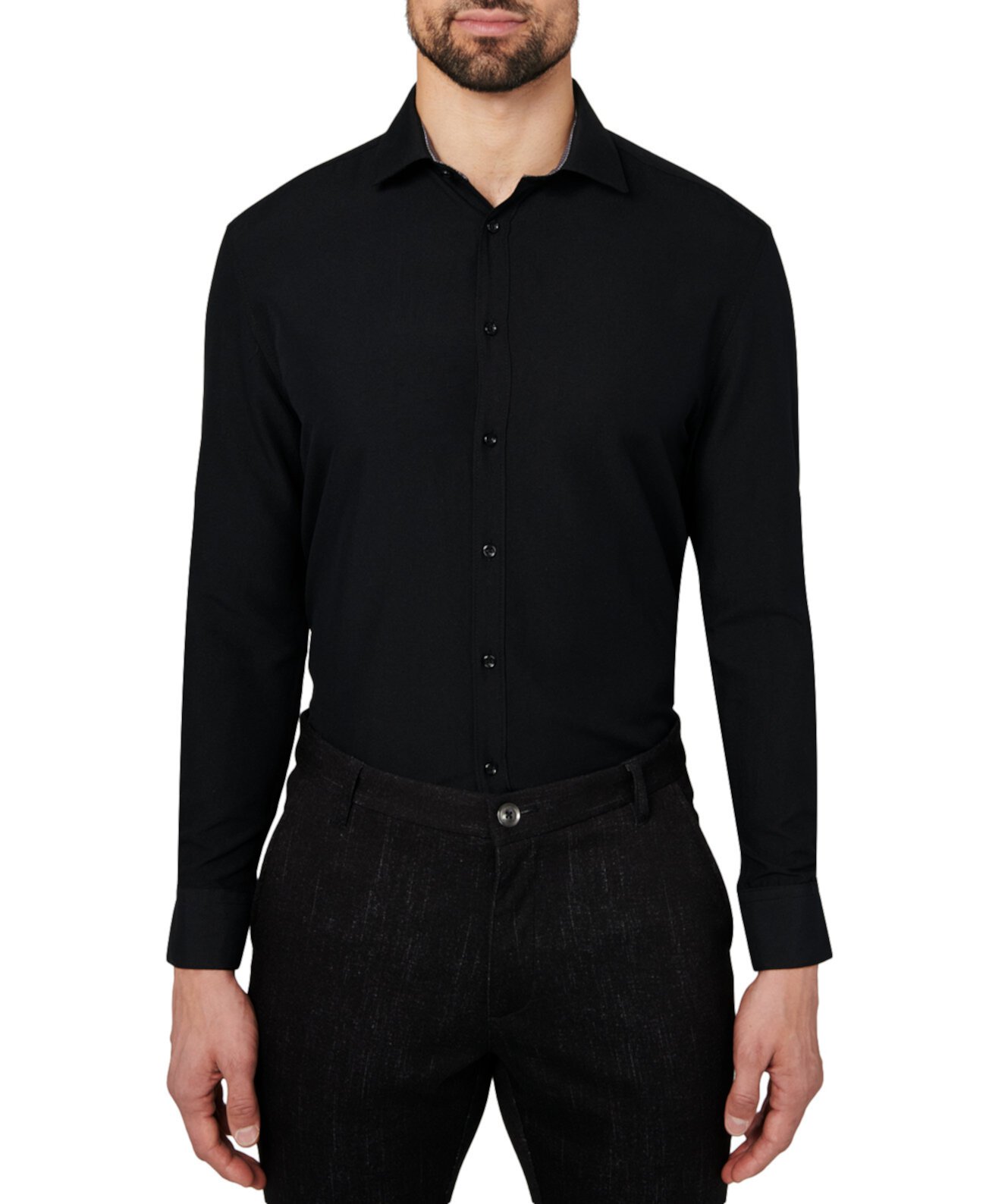 Мужская классическая рубашка Slim-Modern Fit Solid Performance Calabrum