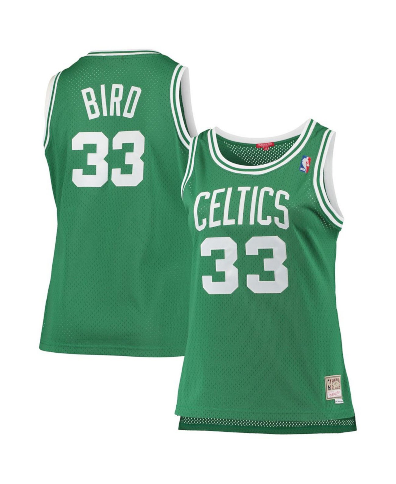 Women's Larry Bird Kelly Green Boston Celtics Plus Size Swingman Jersey Mitchell & Ness