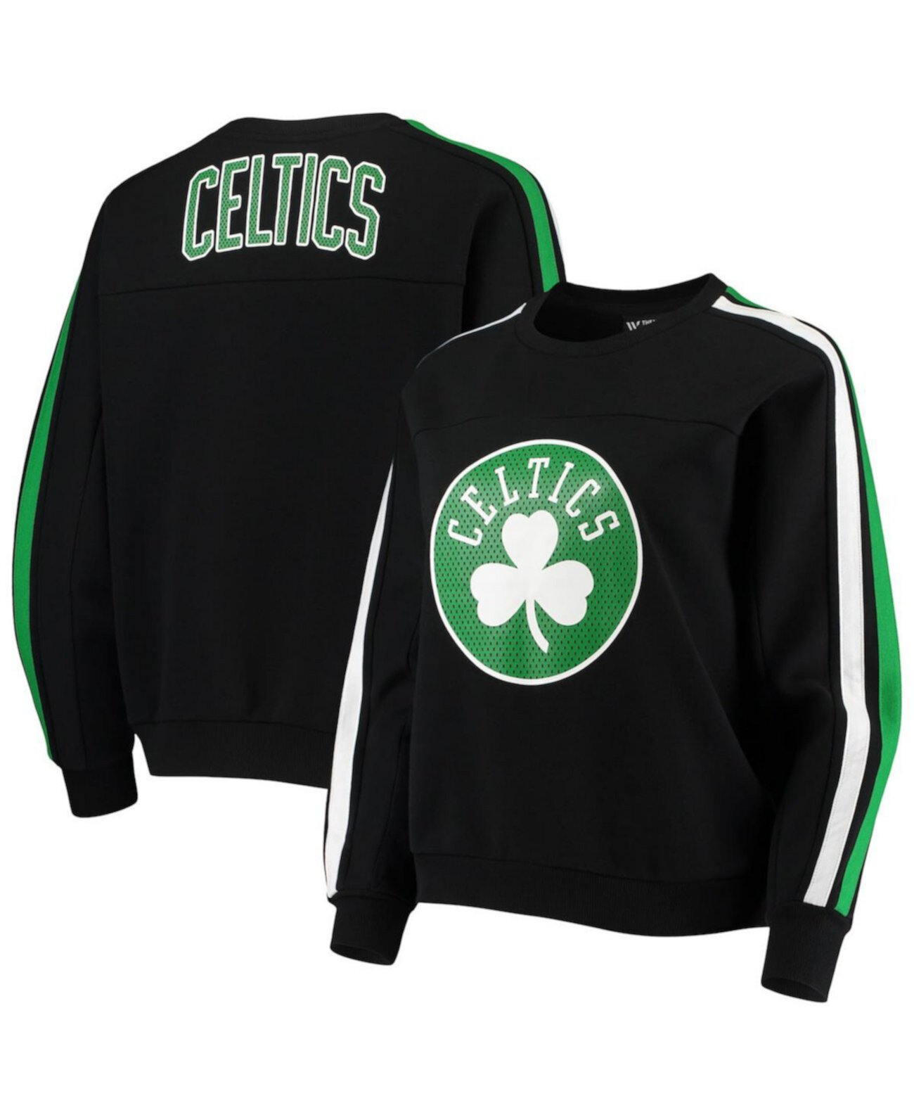 Женская толстовка с перфорированным логотипом Boston Celtics черного цвета The Wild Collective