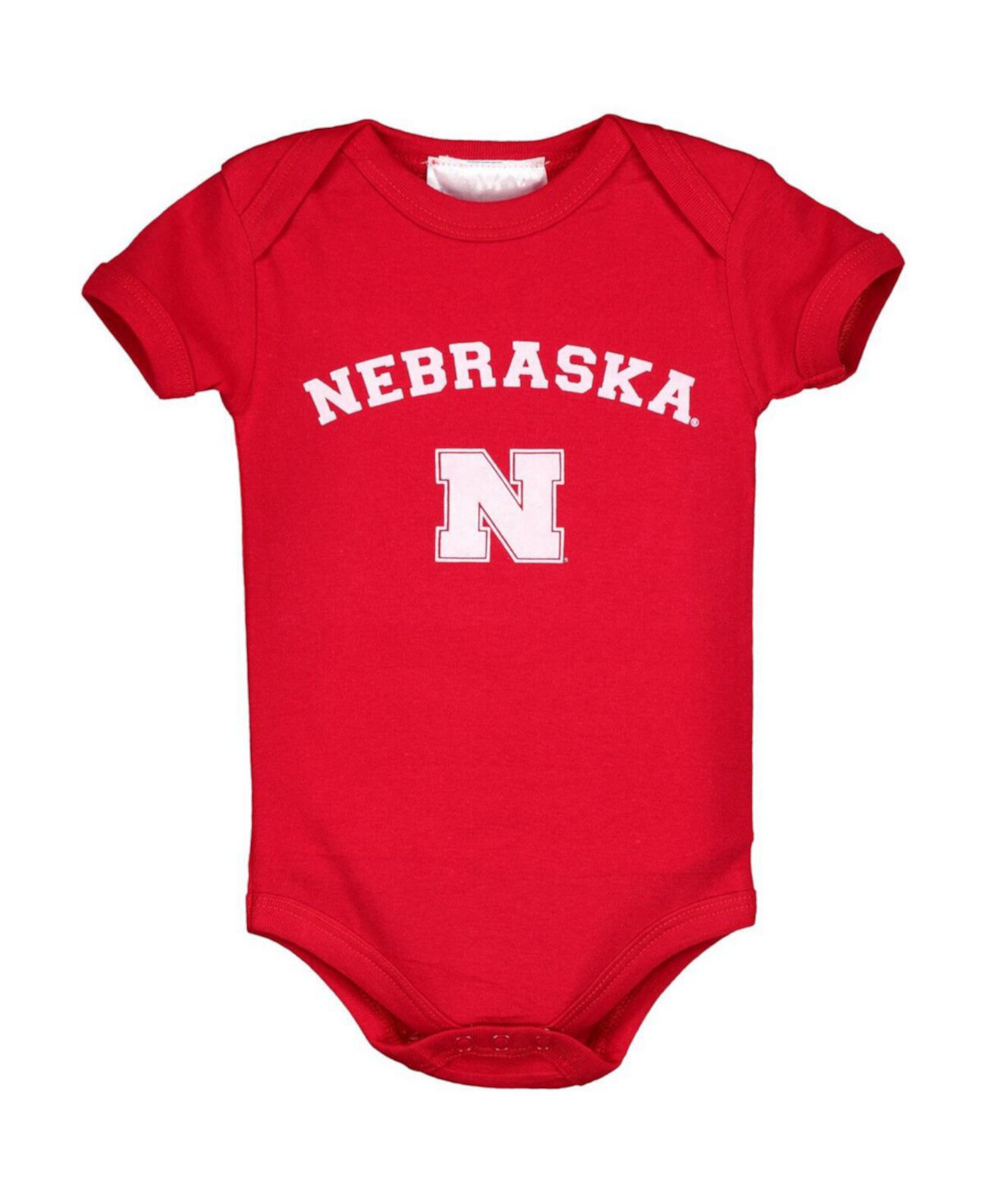 Unisex Infant Scarlet Nebraska Huskers Arch Logo Bodysuit Two Feet Ahead
