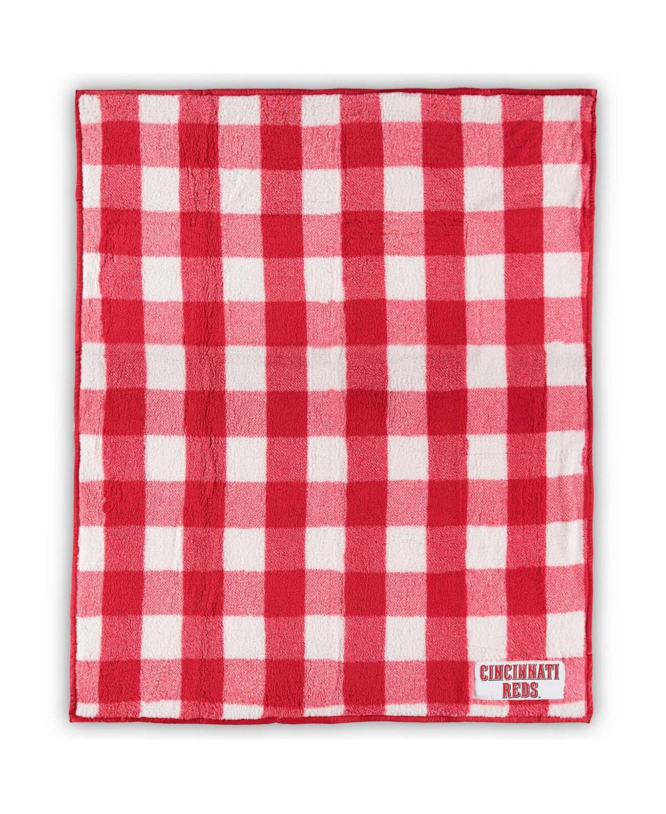 Туристическое одеяло Logo Brand Cincinnati Reds 50" x 60" Buffalo Check Frosty Fleece Logo Brand