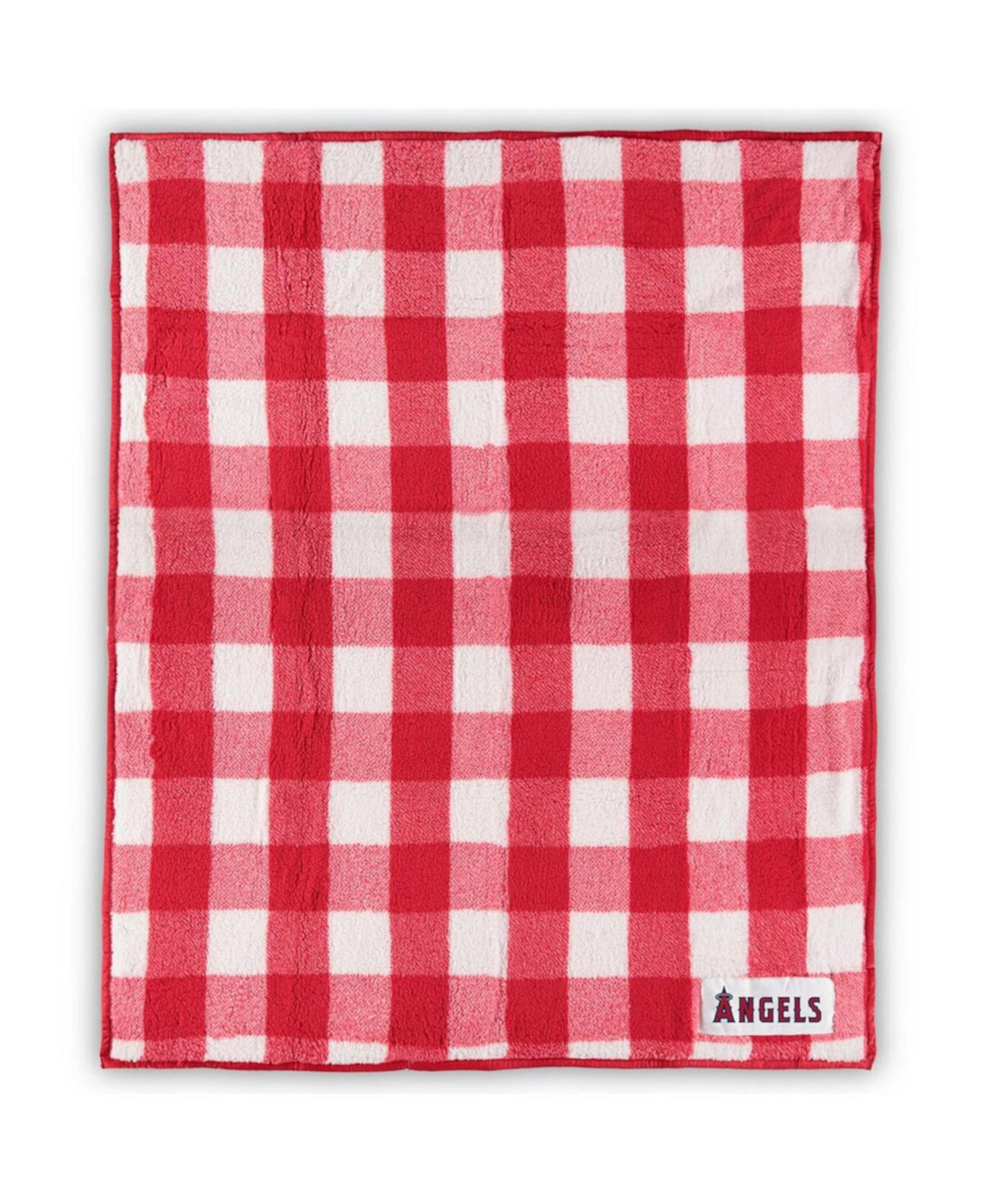 Туристическое одеяло Logo Brand Los Angeles Angels 50" x 60" Buffalo Check Frosty Fleece Logo Brand