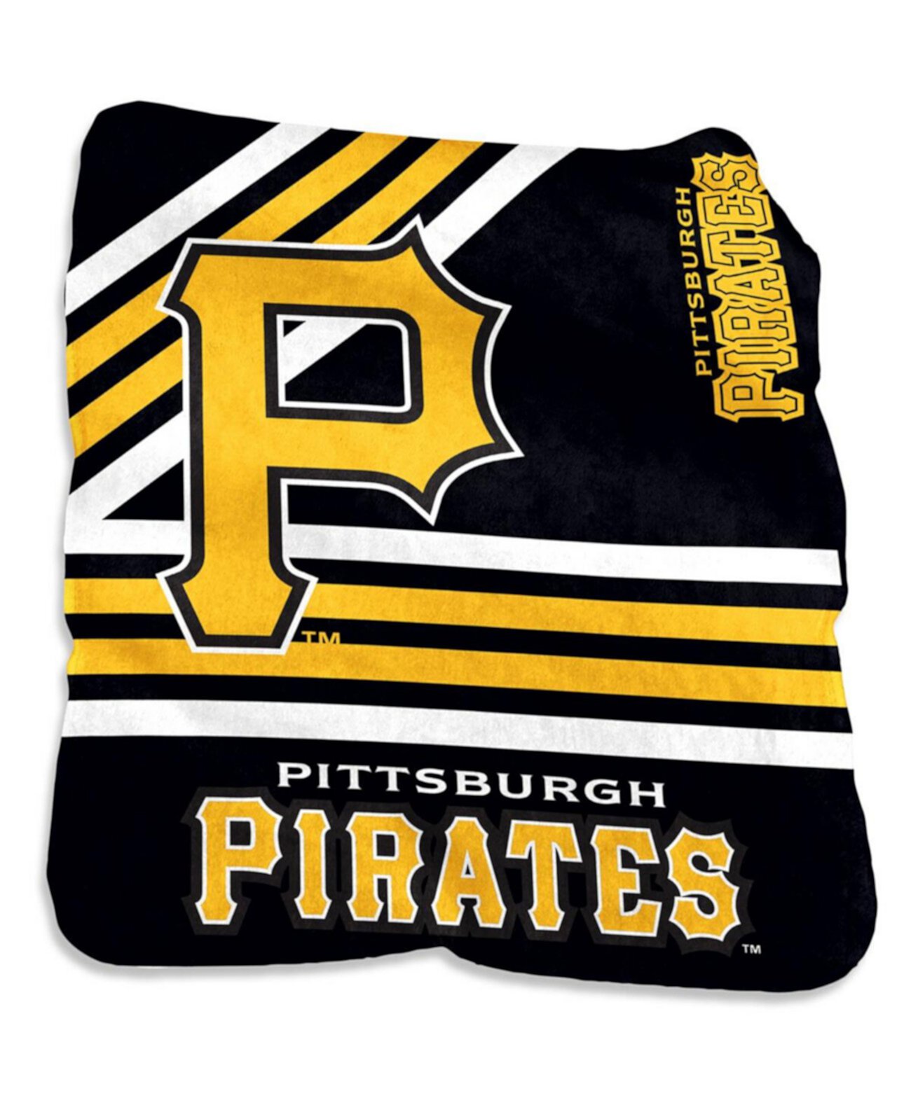 Плед Pittsburgh Pirates из микрофибры 127 см x 152 см, 100% полиэстер, однотонный дизайн Logo Brand