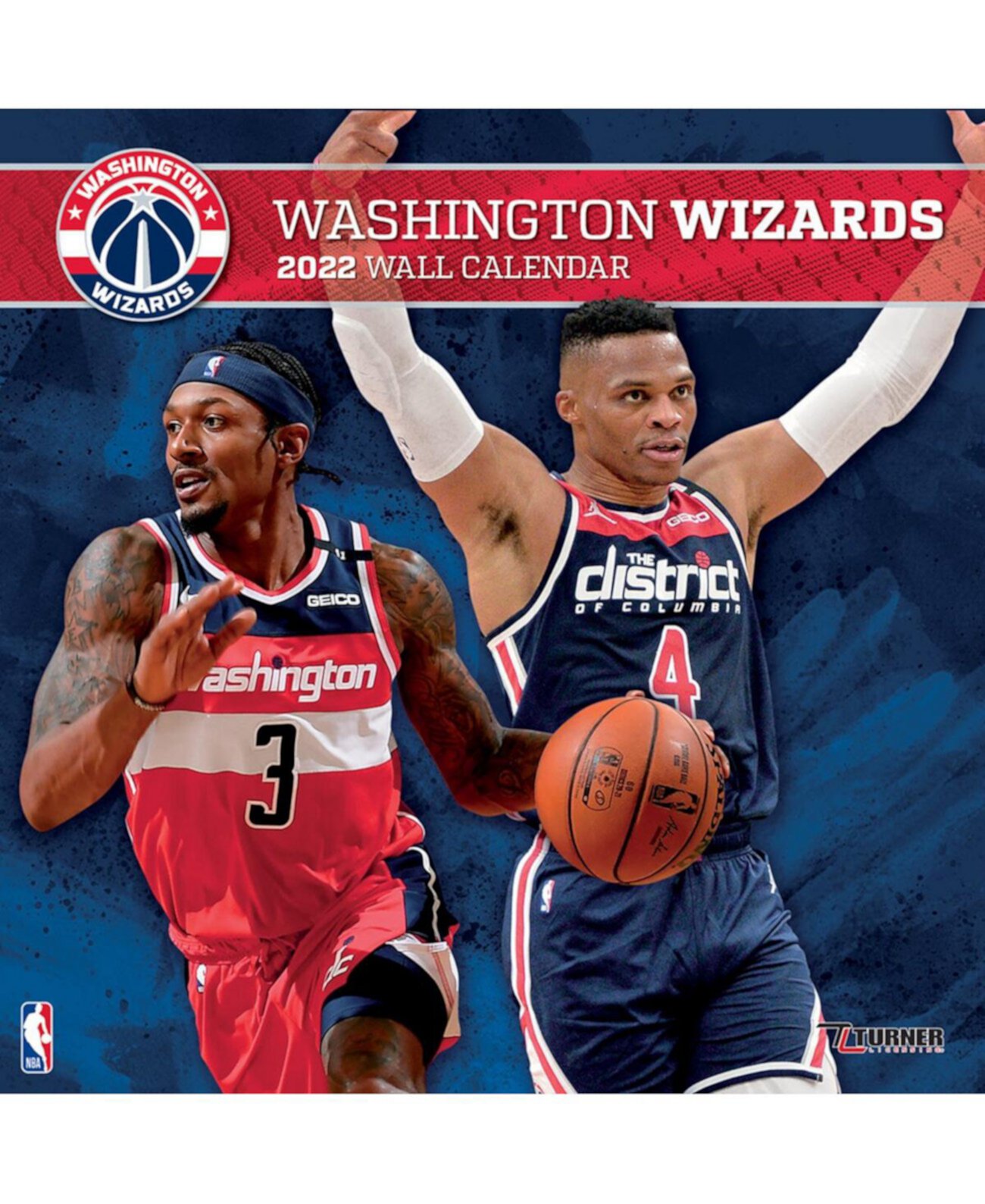 Календарь настенный Washington Wizards 2022, 16 месяцев, цветные изображения, 30 х 30 см Turner Licensing