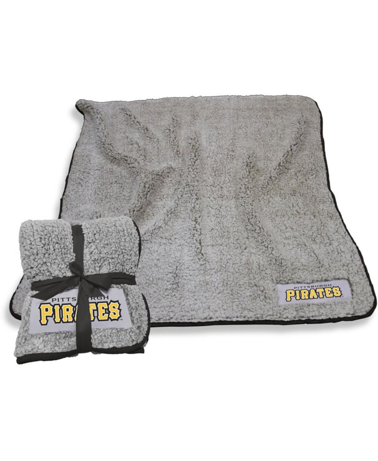 Плед команды Pittsburgh Pirates 127 x 152 см из флиса Sherpa с принтом и обшивкой Logo Brand