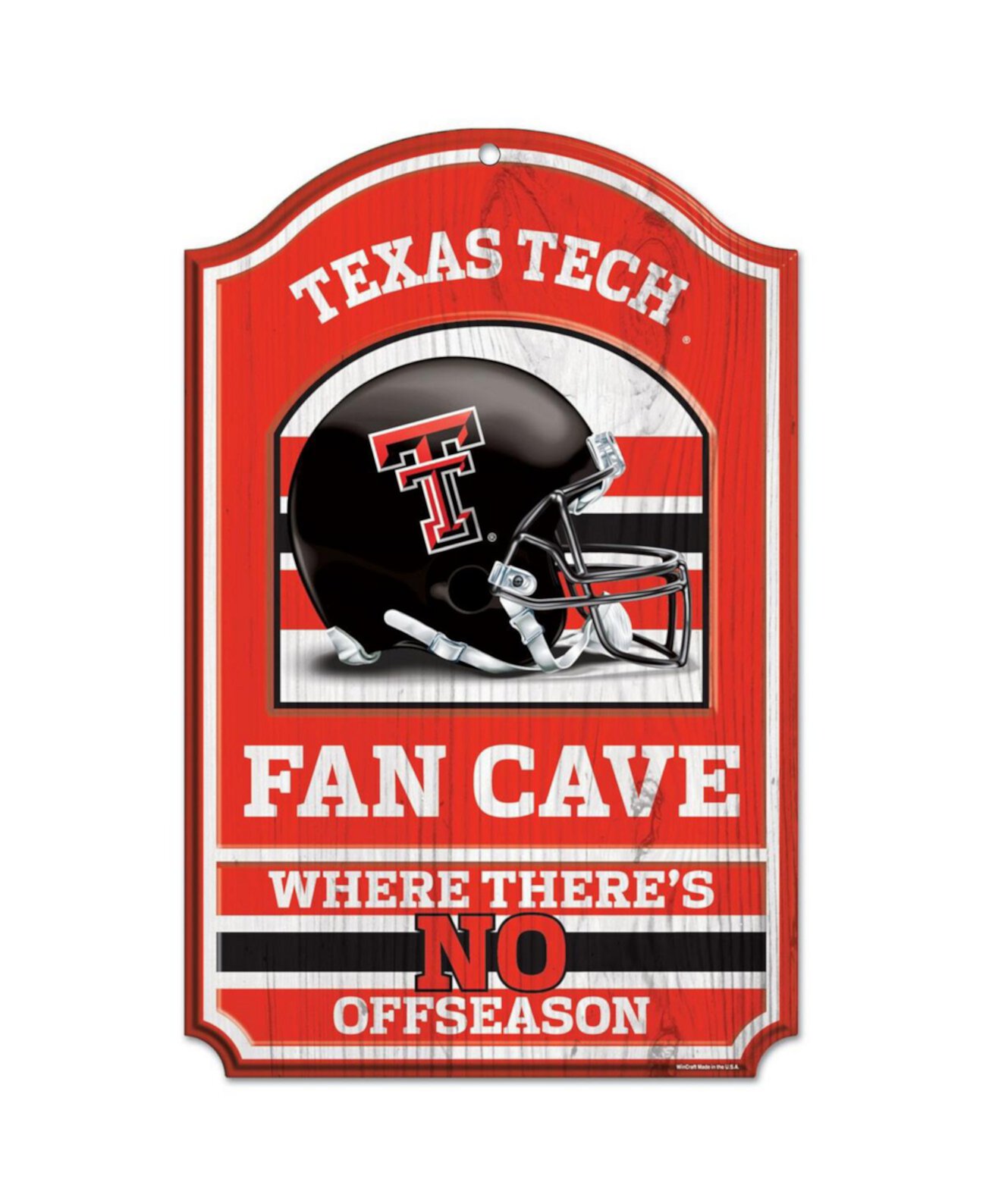 Деревянная вывеска Fan Cave Texas Tech Red Raiders размером 11 x 17 дюймов Wincraft