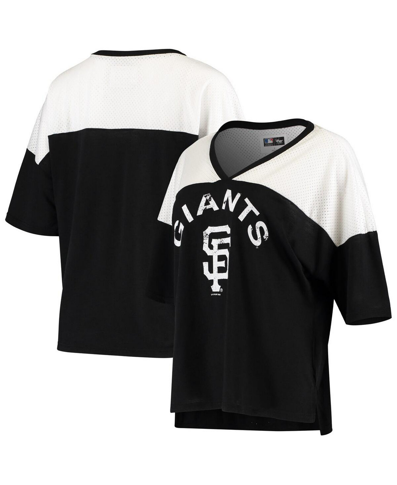 Женская черная футболка San Francisco Giants All World с v-образным вырезом G-III Sports
