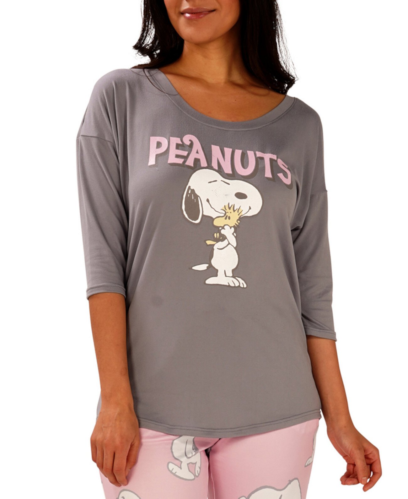 Пижамная футболка Peanuts Snoopy & Woodstock Munki Munki