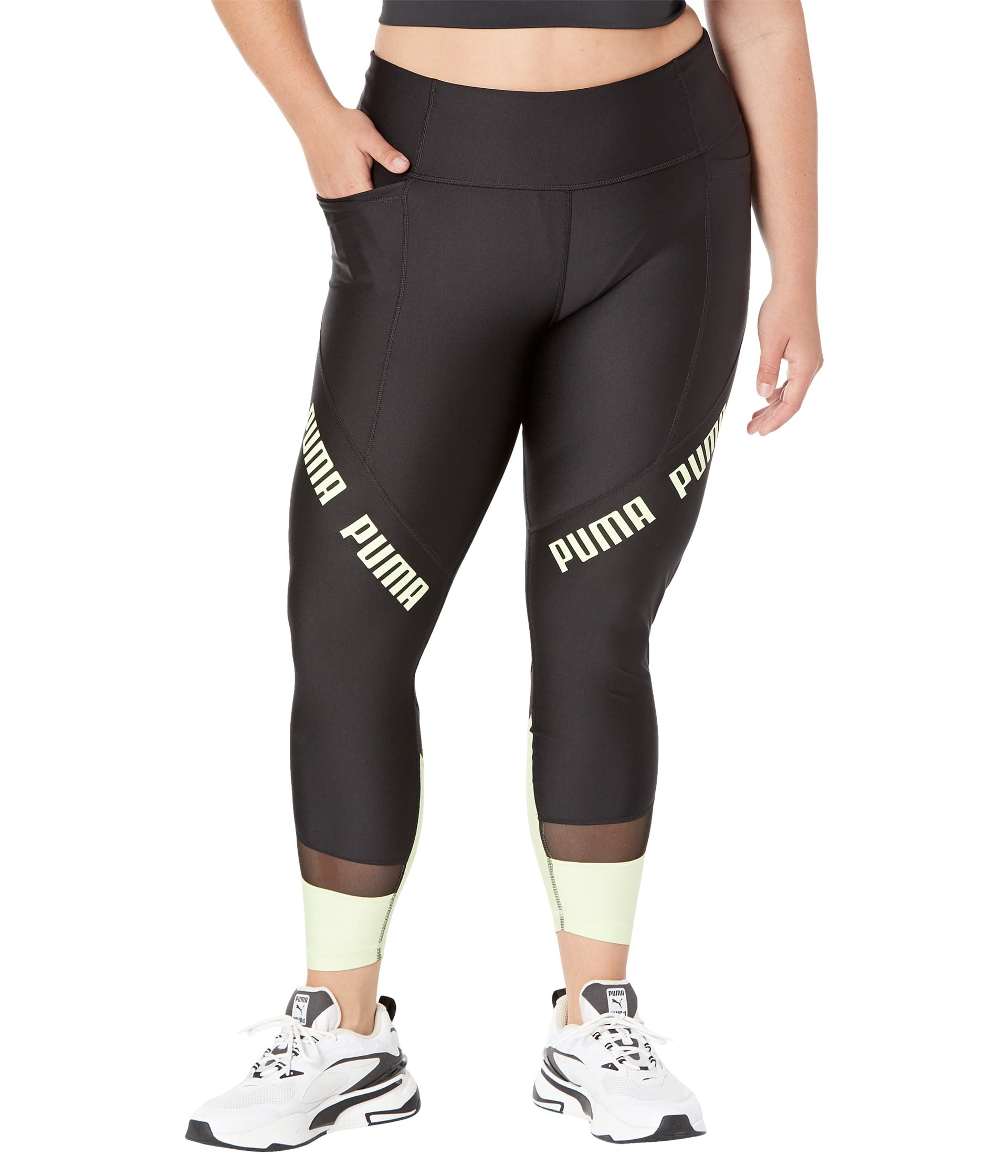 Plus Size Train Logo Eversculpt High-Waist 7/8 Tights Puma