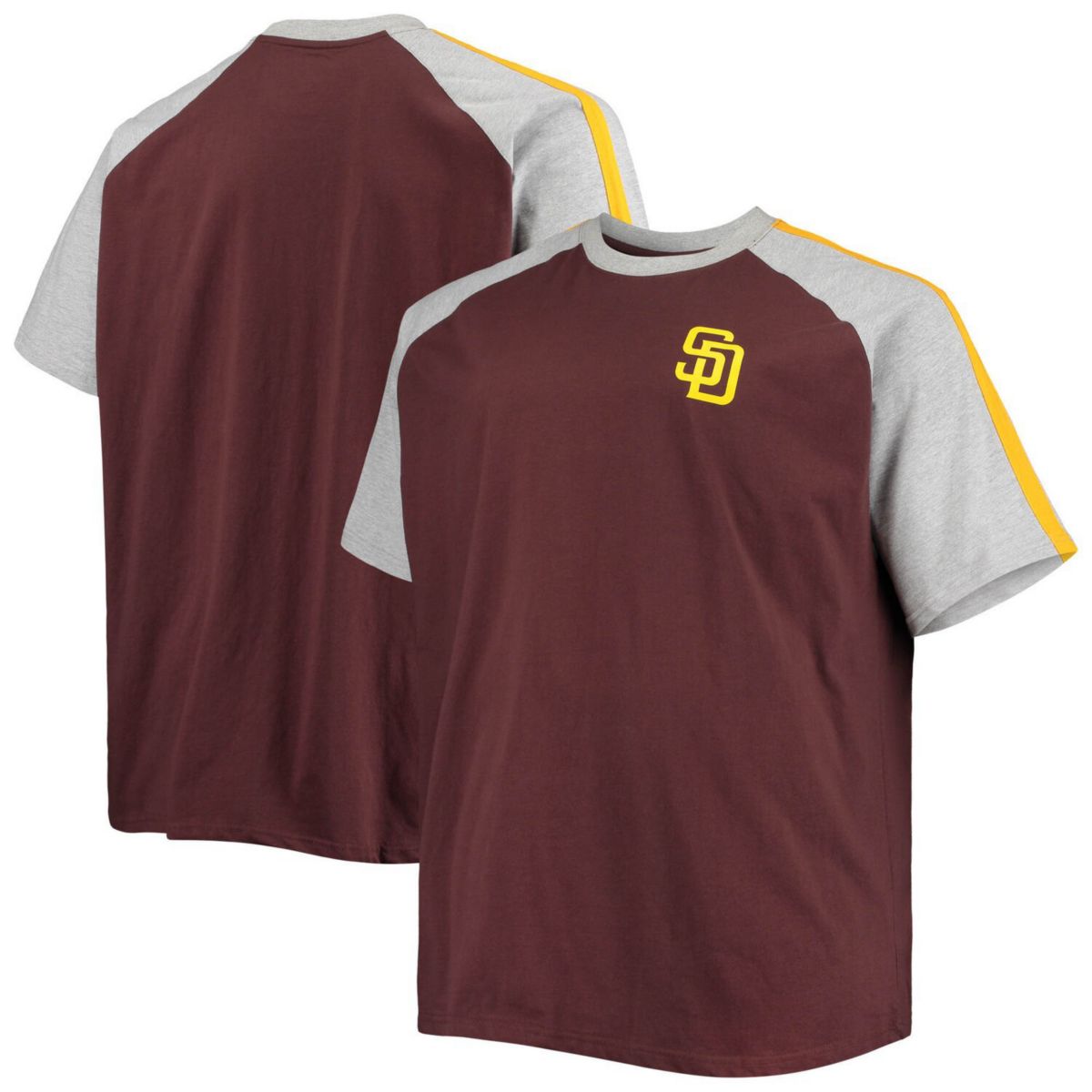 Мужская коричневая футболка San Diego Padres Curcular с регланом Profile