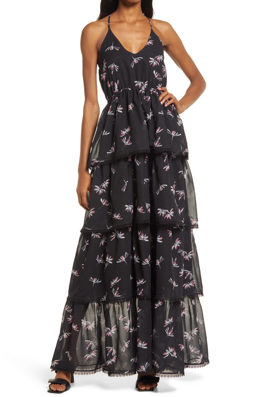 Ярусное платье Bianca с цветочным принтом AREA STARS
